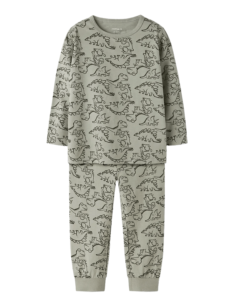 name it - NMMNIGHTSET 2P AOP NOOS - pyjamassæt - seagrass - 3