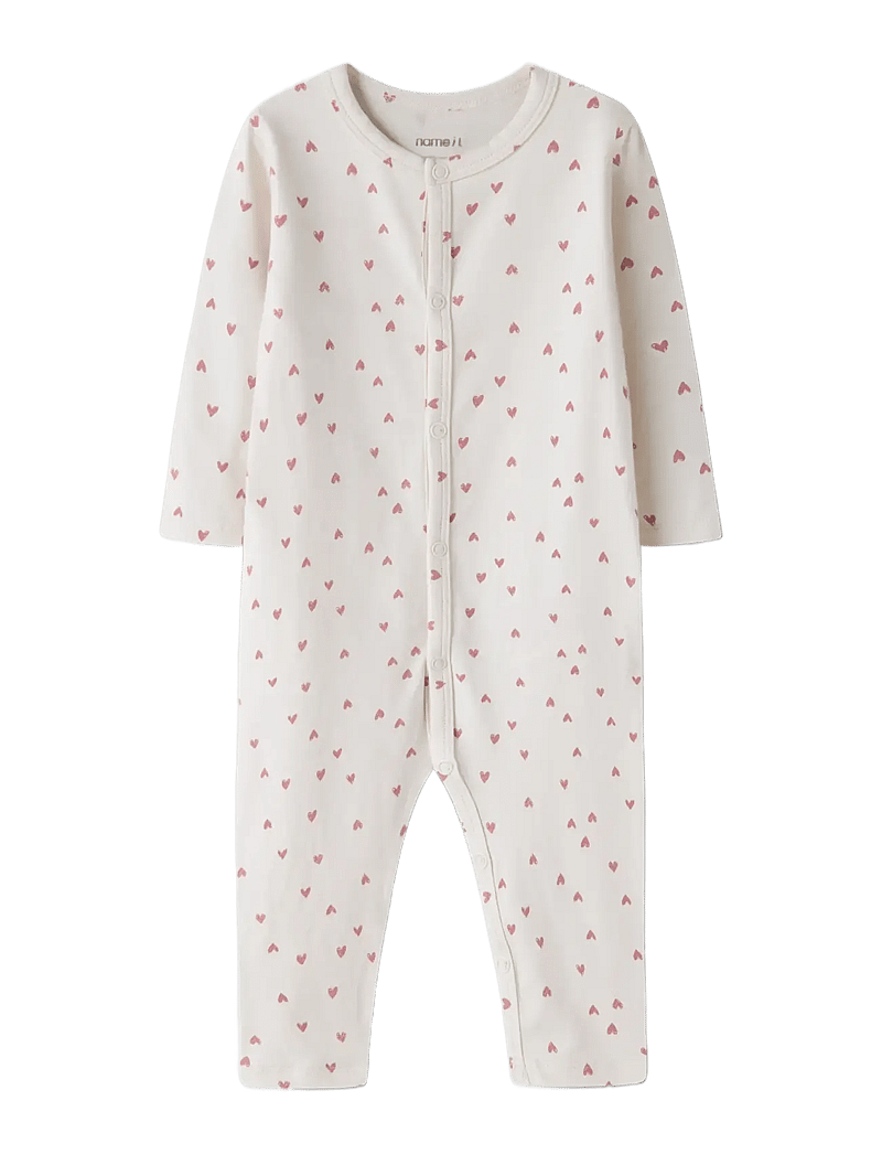 name it - NBNNIGHTSUIT 3P AOP NOOS - schlafoveralls - buttercream - 2