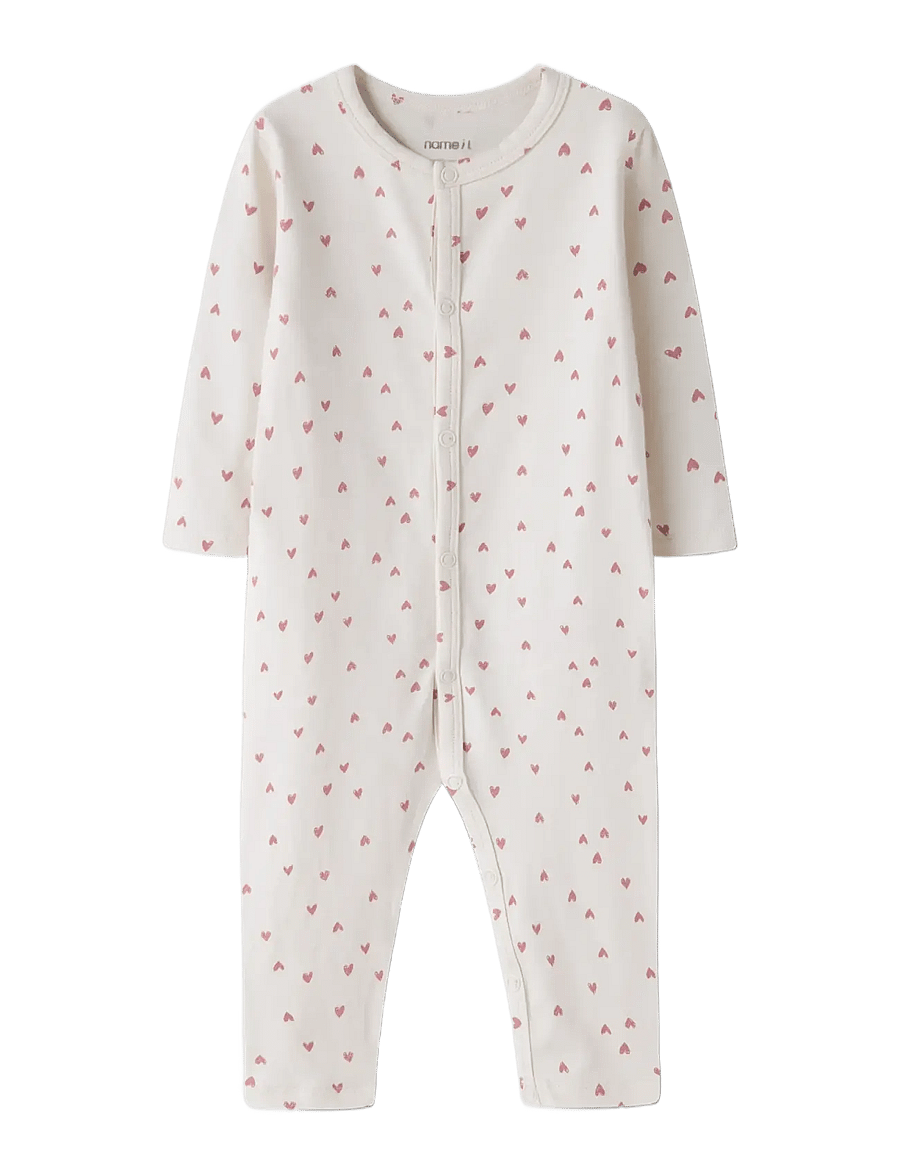 name it - NBNNIGHTSUIT 3P AOP NOOS - schlafoveralls - buttercream - 2