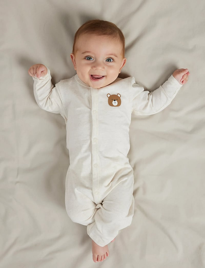 name it - NBNNIGHTSUIT 3P AOP NOOS - unihaalarit - vintage khaki - 0