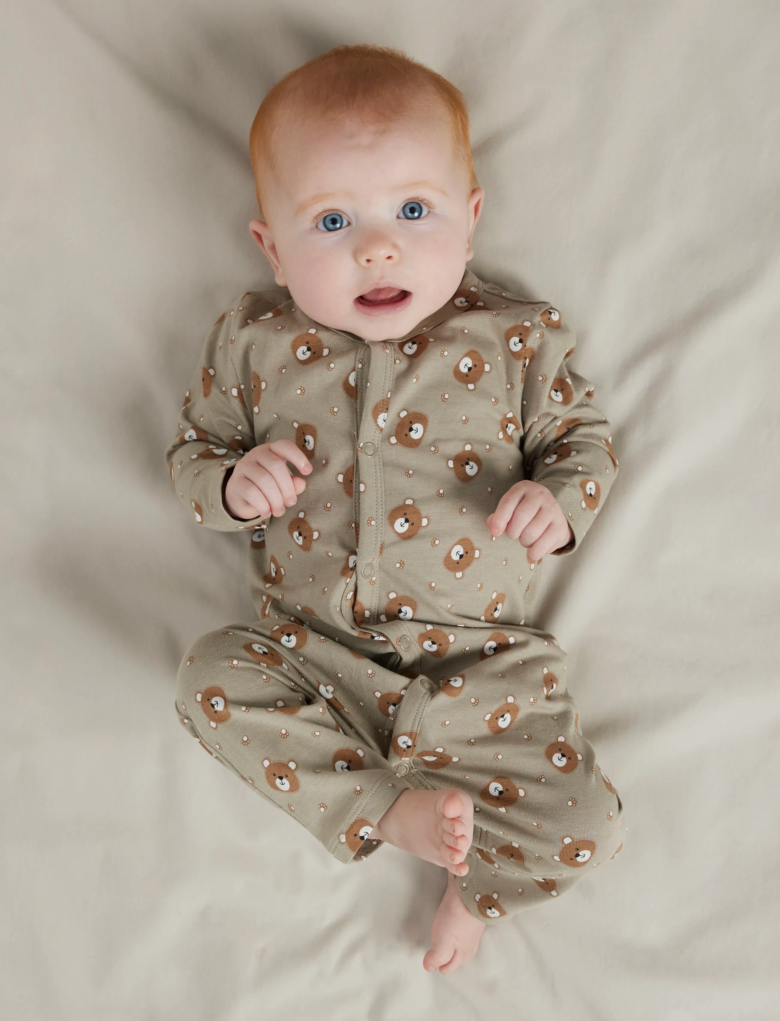 name it - NBNNIGHTSUIT 3P AOP NOOS - natdragter - vintage khaki - 4