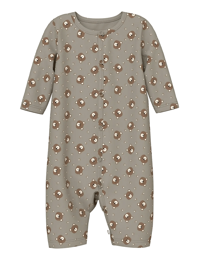 name it - NBNNIGHTSUIT 3P AOP NOOS - sovoveraller - vintage khaki - 3