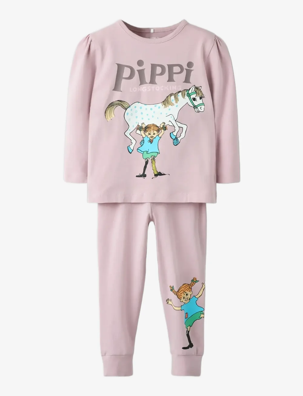 name it - NMFSOLEIM PIPPI LS NIGHTSET SKY - pyjamasset - keepsake lilac - 0
