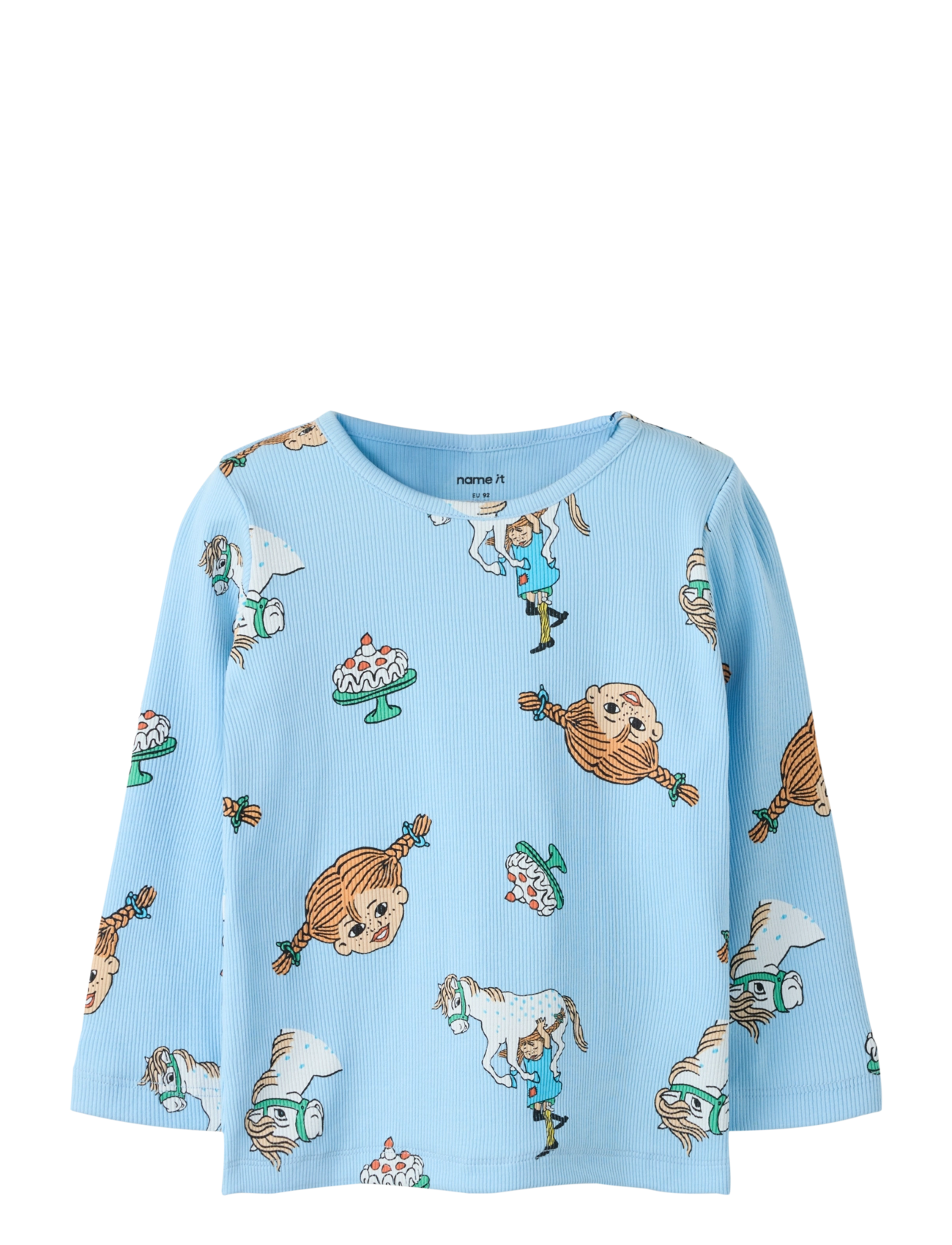 name it NMFSOCA PIPPI LS TOP LNOOS SKY - Toppar & T-shirts - AIRY BLUE / blue
