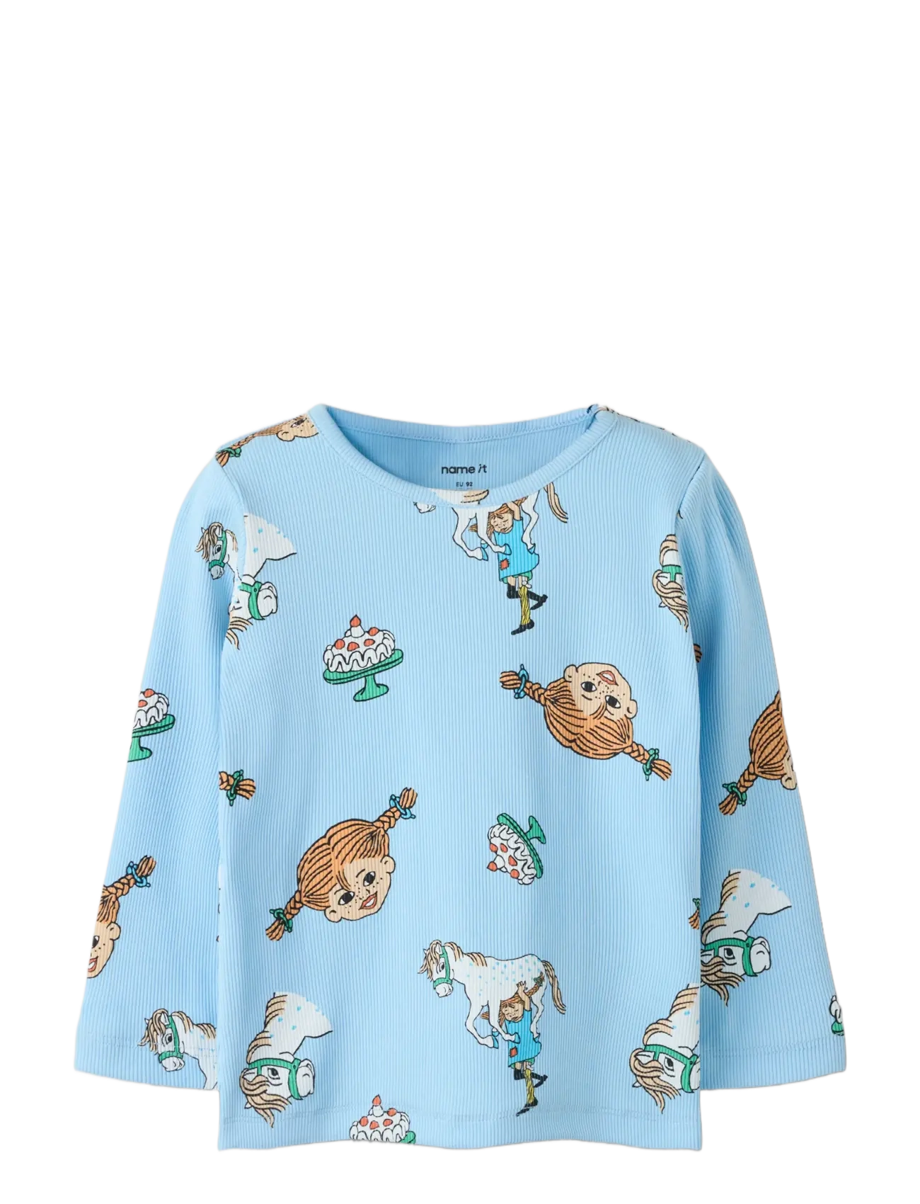 name it - NMFSOCA PIPPI LS TOP LNOOS SKY - långärmade t-shirts - airy blue - 2