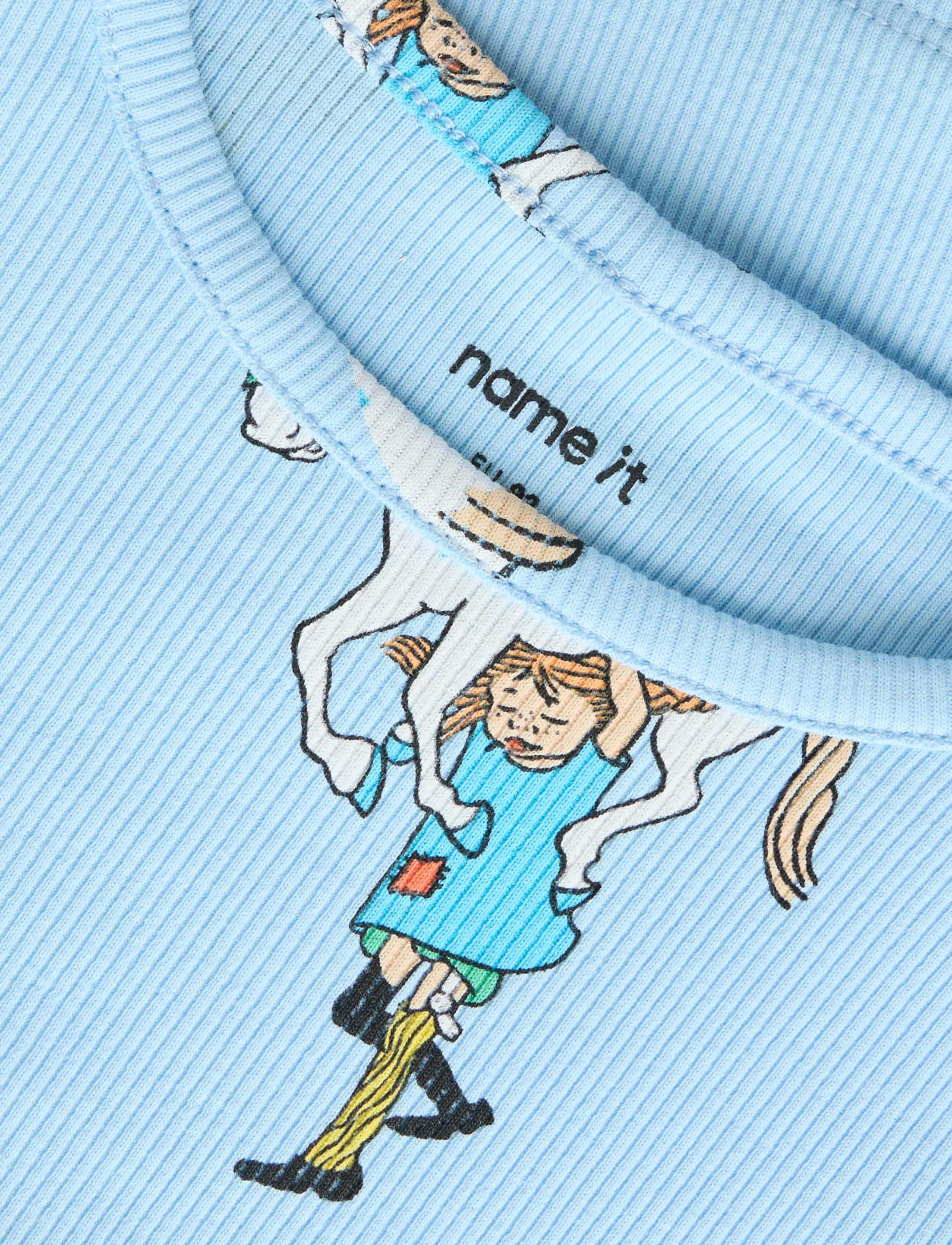 name it - NMFSOCA PIPPI LS TOP LNOOS SKY - långärmade t-shirts - airy blue - 3