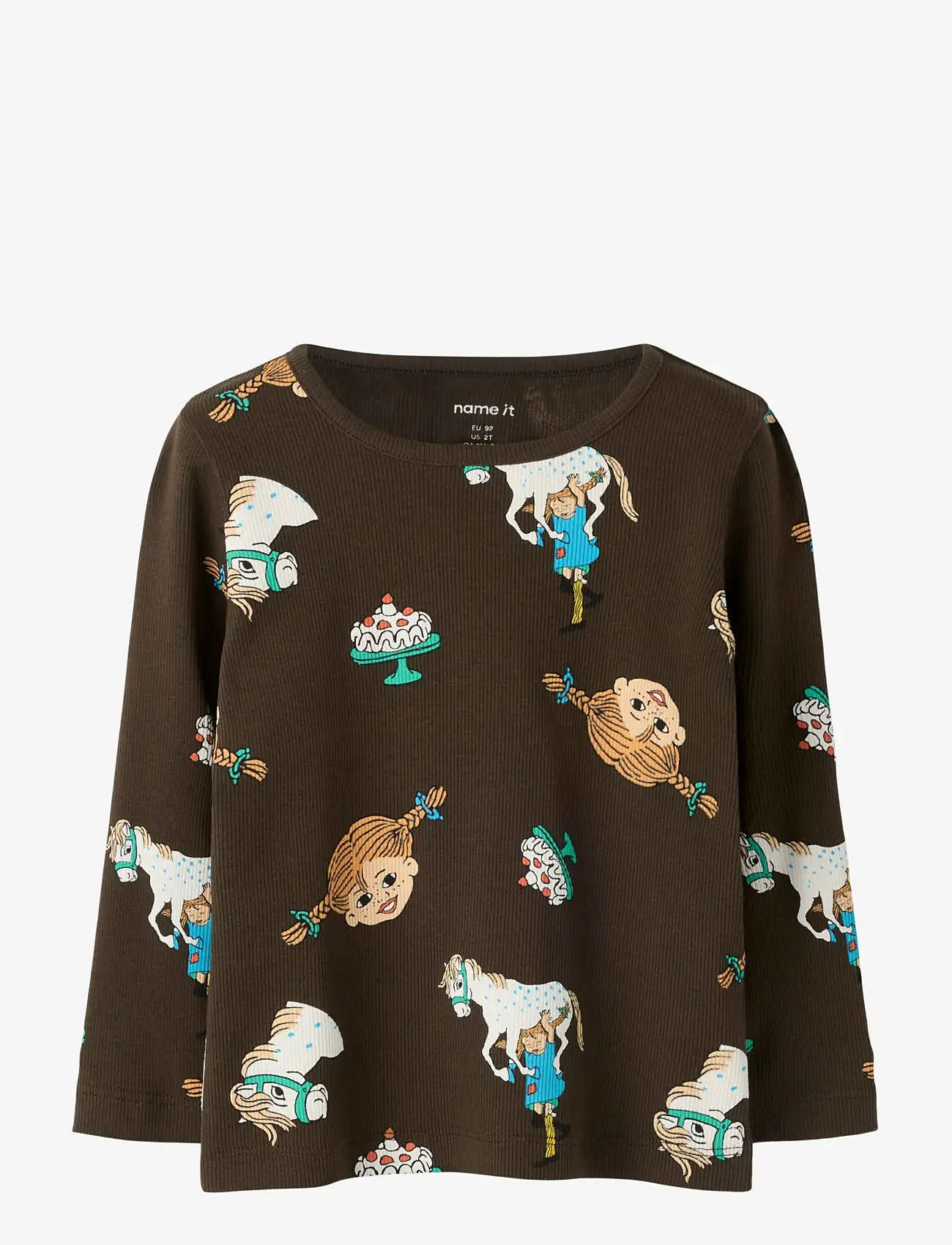 name it - NMFSOCA PIPPI LS TOP LNOOS SKY - pikkade varrukatega t-särgid - delicioso - 0