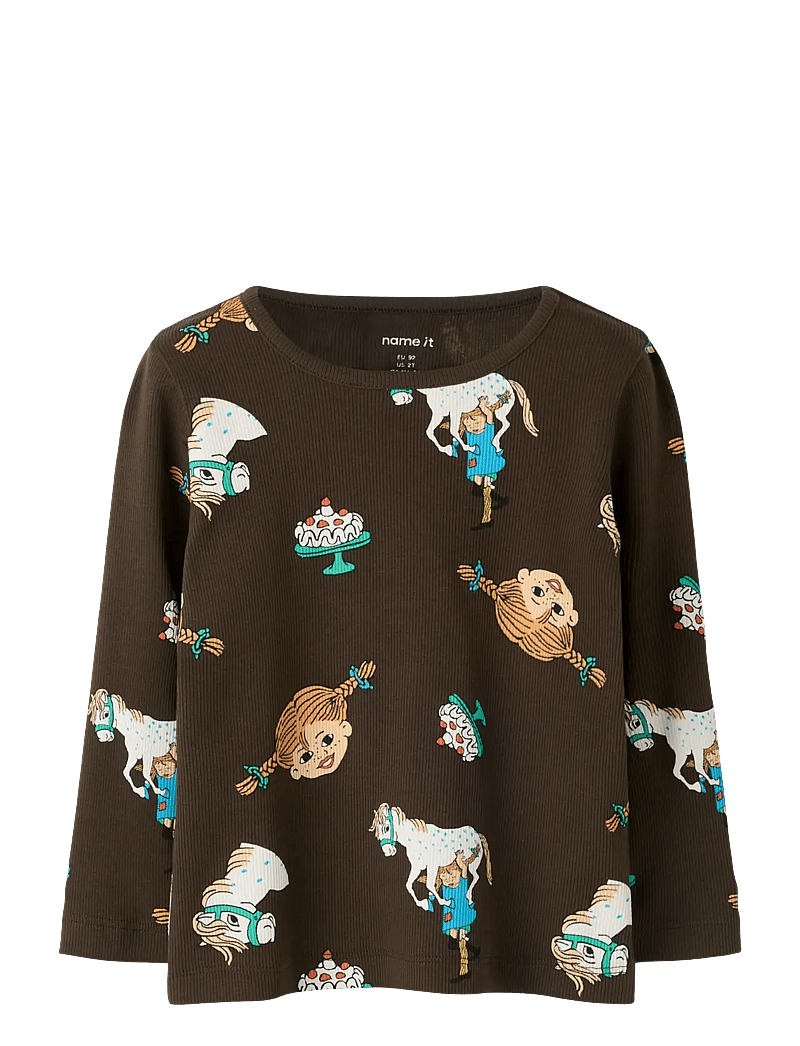 name it - NMFSOCA PIPPI LS TOP LNOOS SKY - pikkade varrukatega t-särgid - delicioso - 0