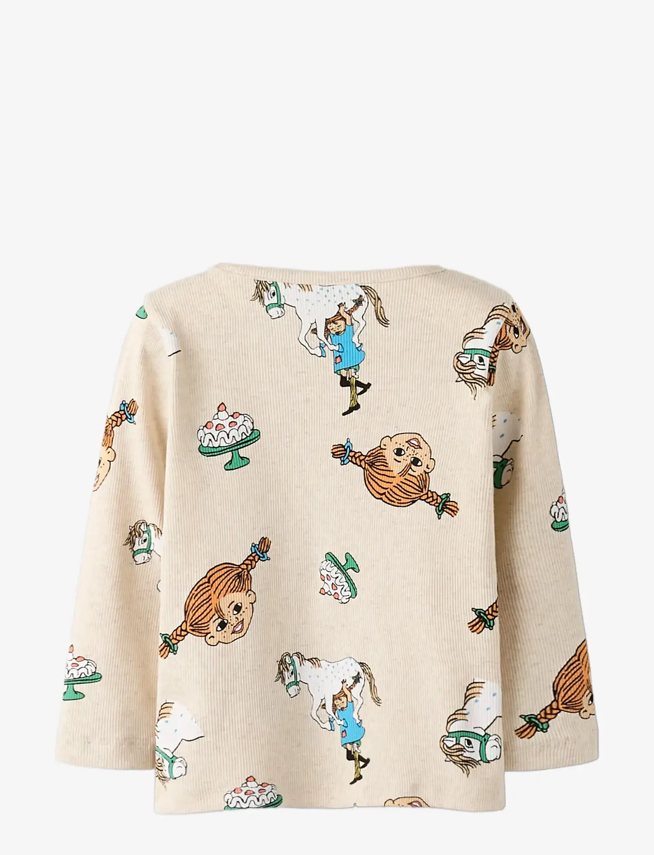 name it - NMFSOCA PIPPI LS TOP LNOOS SKY - langärmelig - peyote melange - 2