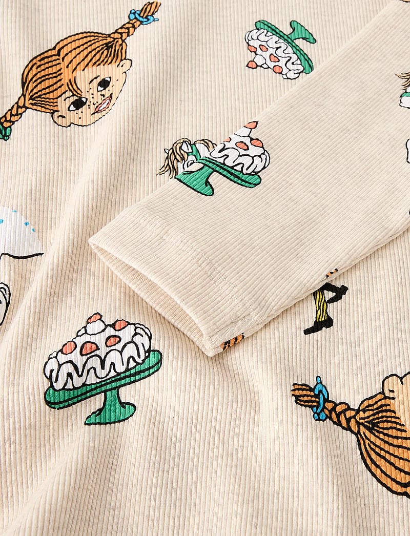 name it - NMFSOCA PIPPI LS TOP LNOOS SKY - langärmelig - peyote melange - 3