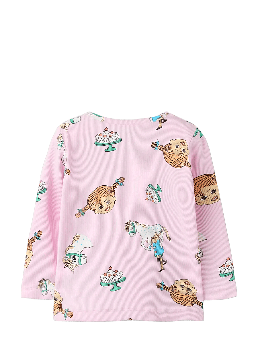 name it - NMFSOCA PIPPI LS TOP LNOOS SKY - långärmade t-shirts - pirouette - 1