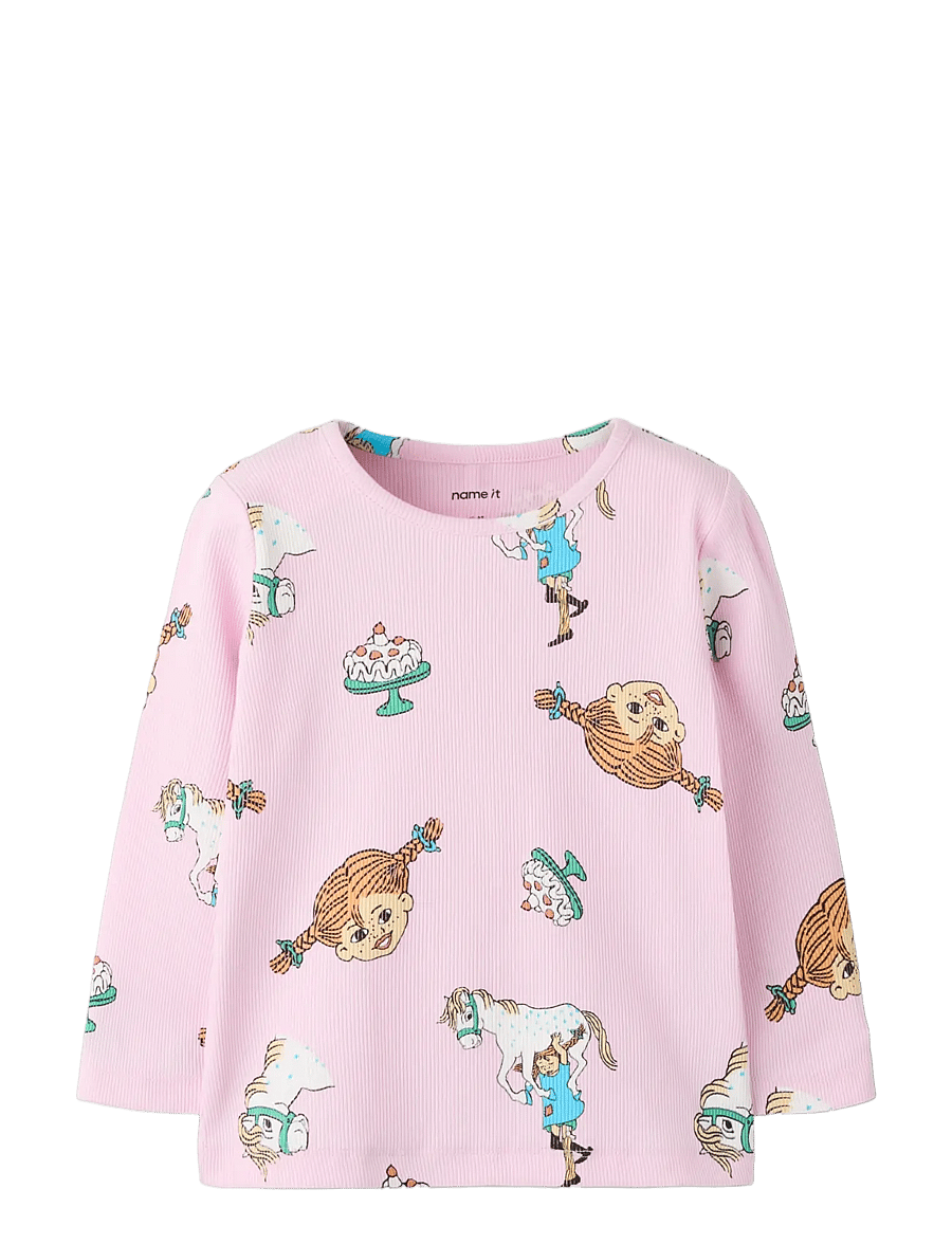 name it - NMFSOCA PIPPI LS TOP LNOOS SKY - långärmade t-shirts - pirouette - 2