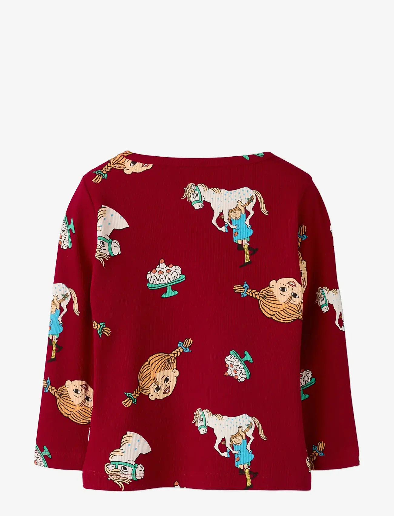 name it - NMFSOCA PIPPI LS TOP LNOOS SKY - langärmelig - urban red - 1