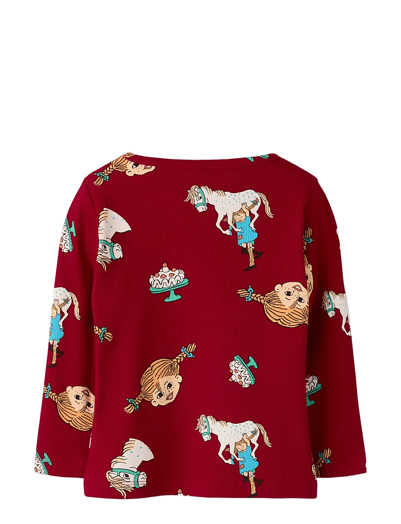 name it - NMFSOCA PIPPI LS TOP LNOOS SKY - langärmelig - urban red - 1