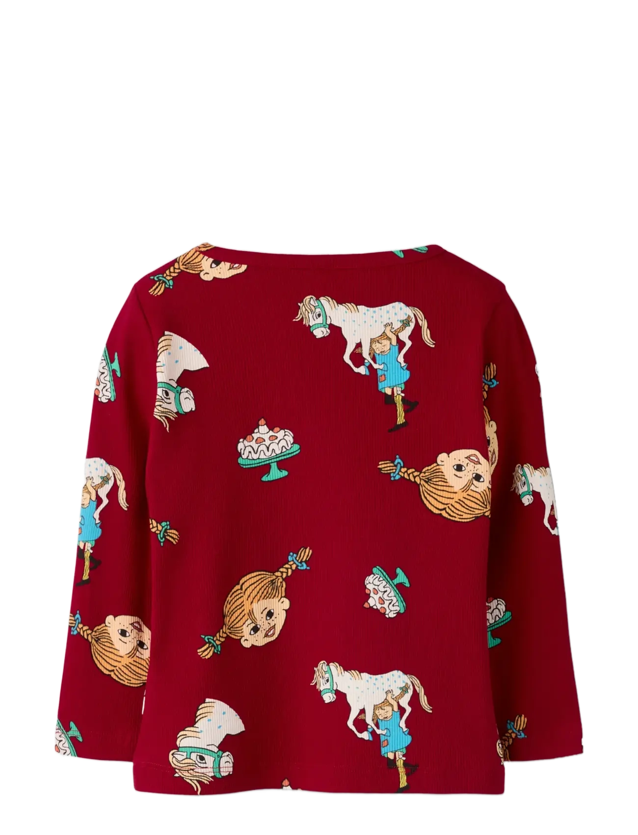name it - NMFSOCA PIPPI LS TOP LNOOS SKY - long-sleeved t-shirts - urban red - 1