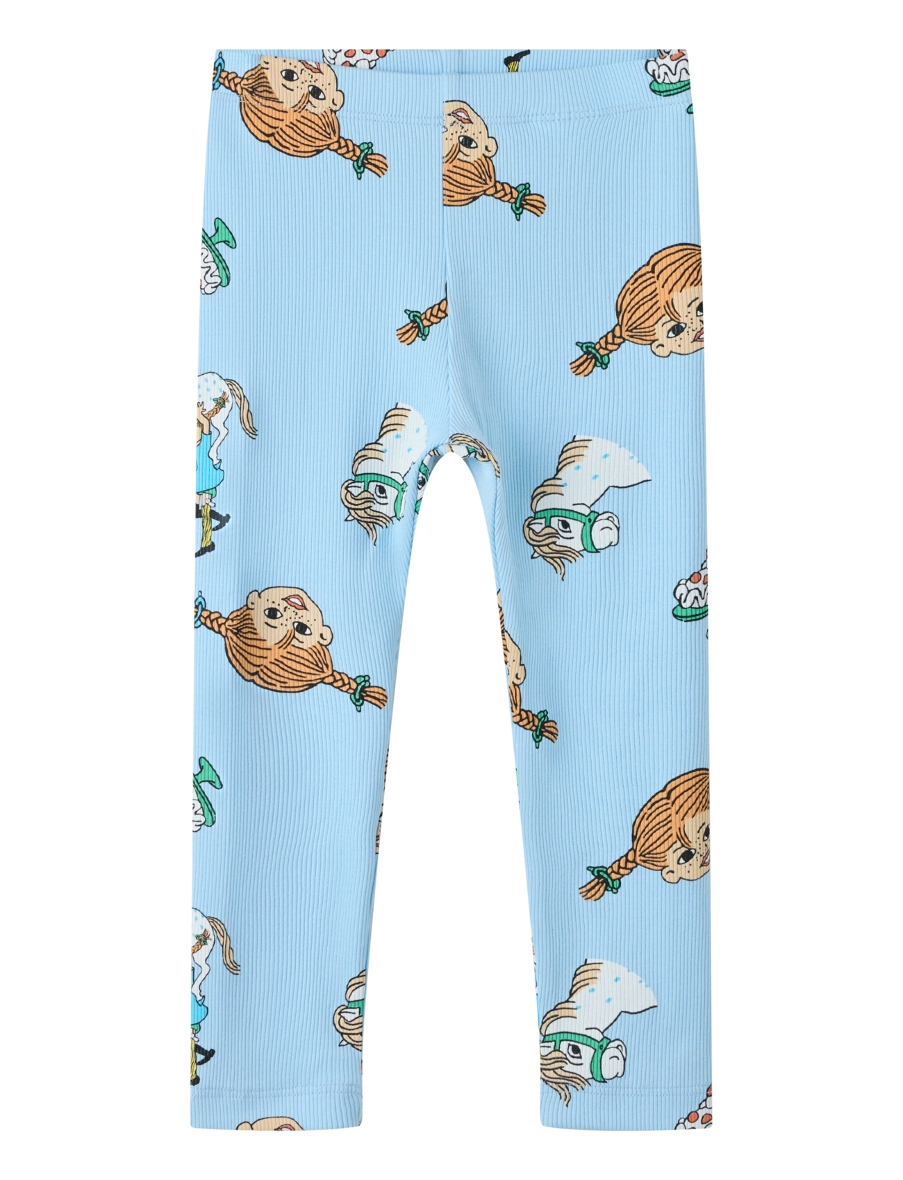 name it Nmfsoca Pippi Legging Lnoos Sky, Børn, Pippi Leggings, Blå, Str: 86