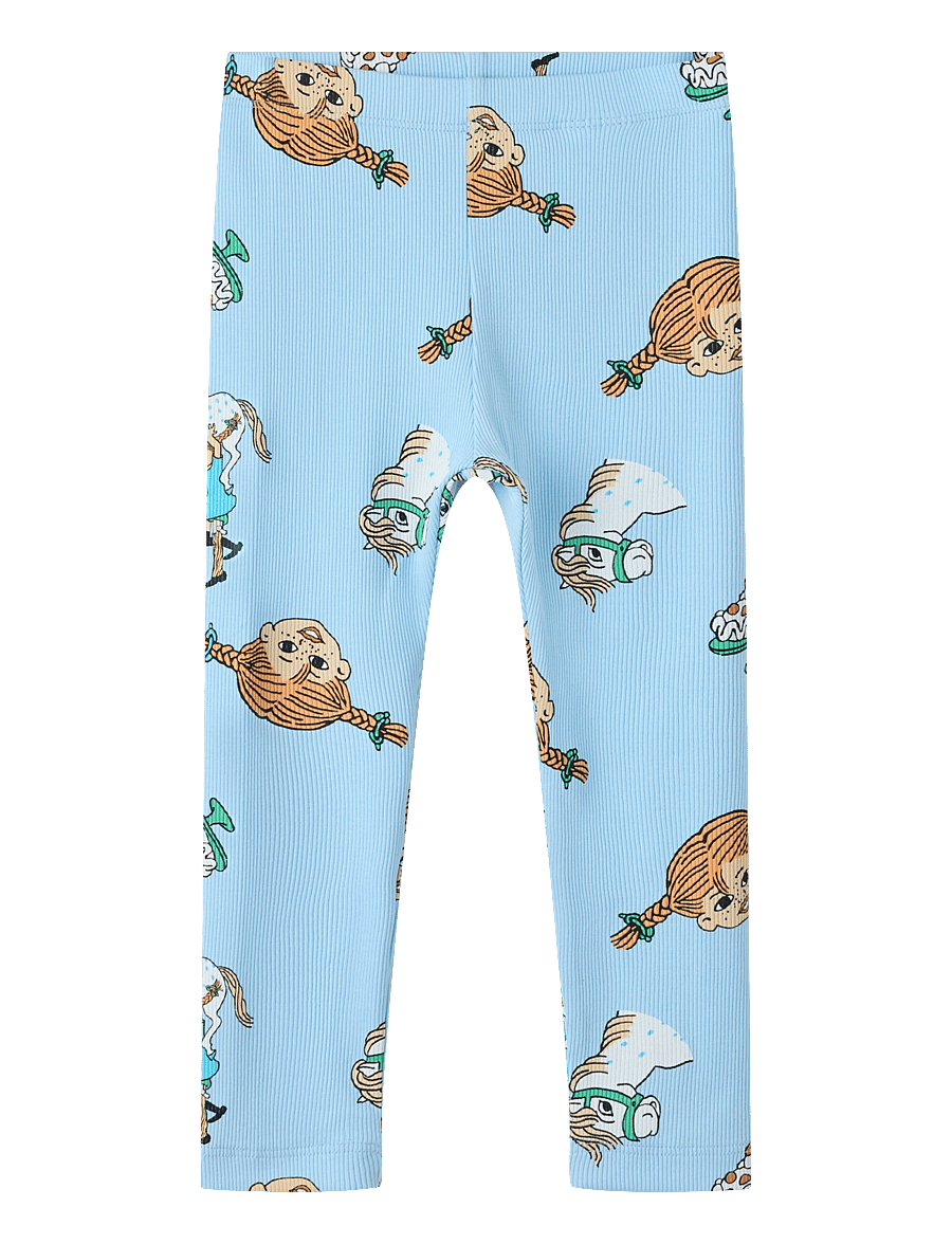 name it - NMFSOCA PIPPI LEGGING LNOOS SKY - leggings - airy blue - 0