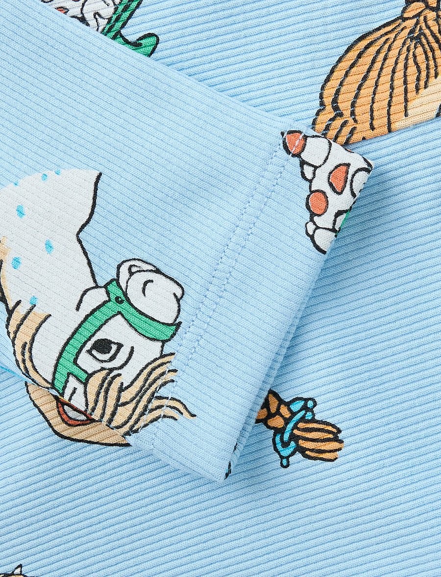 name it - NMFSOCA PIPPI LEGGING LNOOS SKY - leggings - airy blue - 2