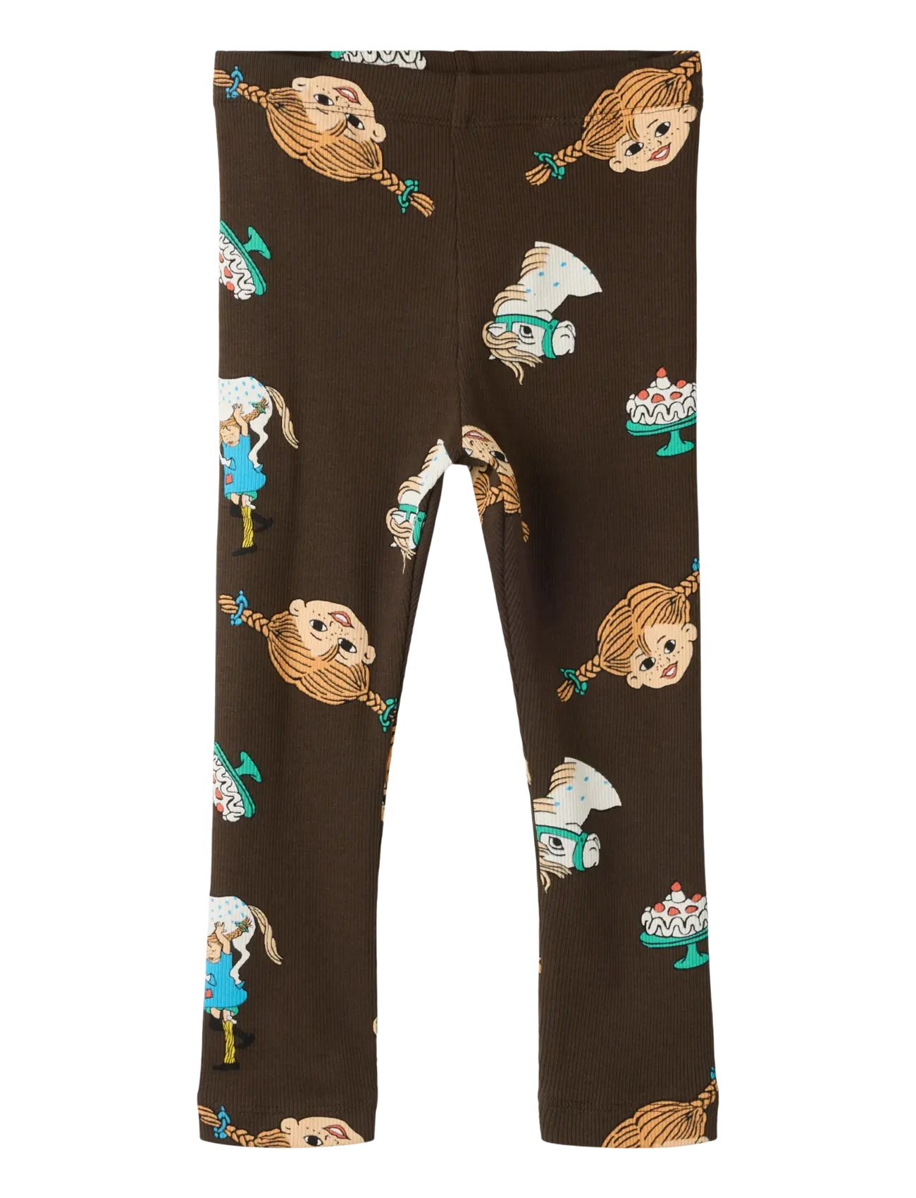 name it Nmfsoca Pippi Legging Lnoos Sky, 86, Unterteile, Braun - Leggings, Kinder