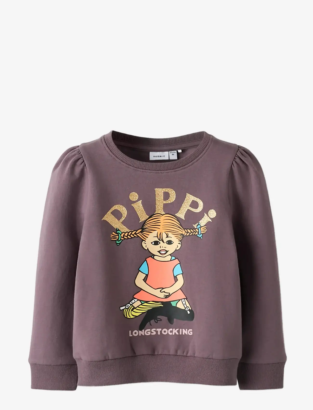 name it - NMFSOVEJ PIPPI SWEAT BRU SKY - sweatshirts - moonscape - 1