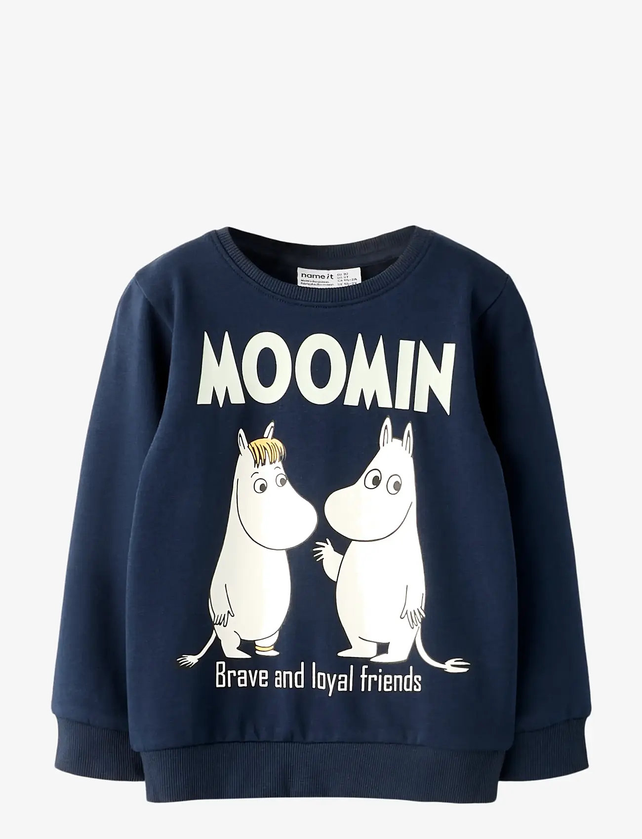name it - NMNSLOLI MOOMIN SWEAT BRU VDE - sweatshirts - navy blazer - 1