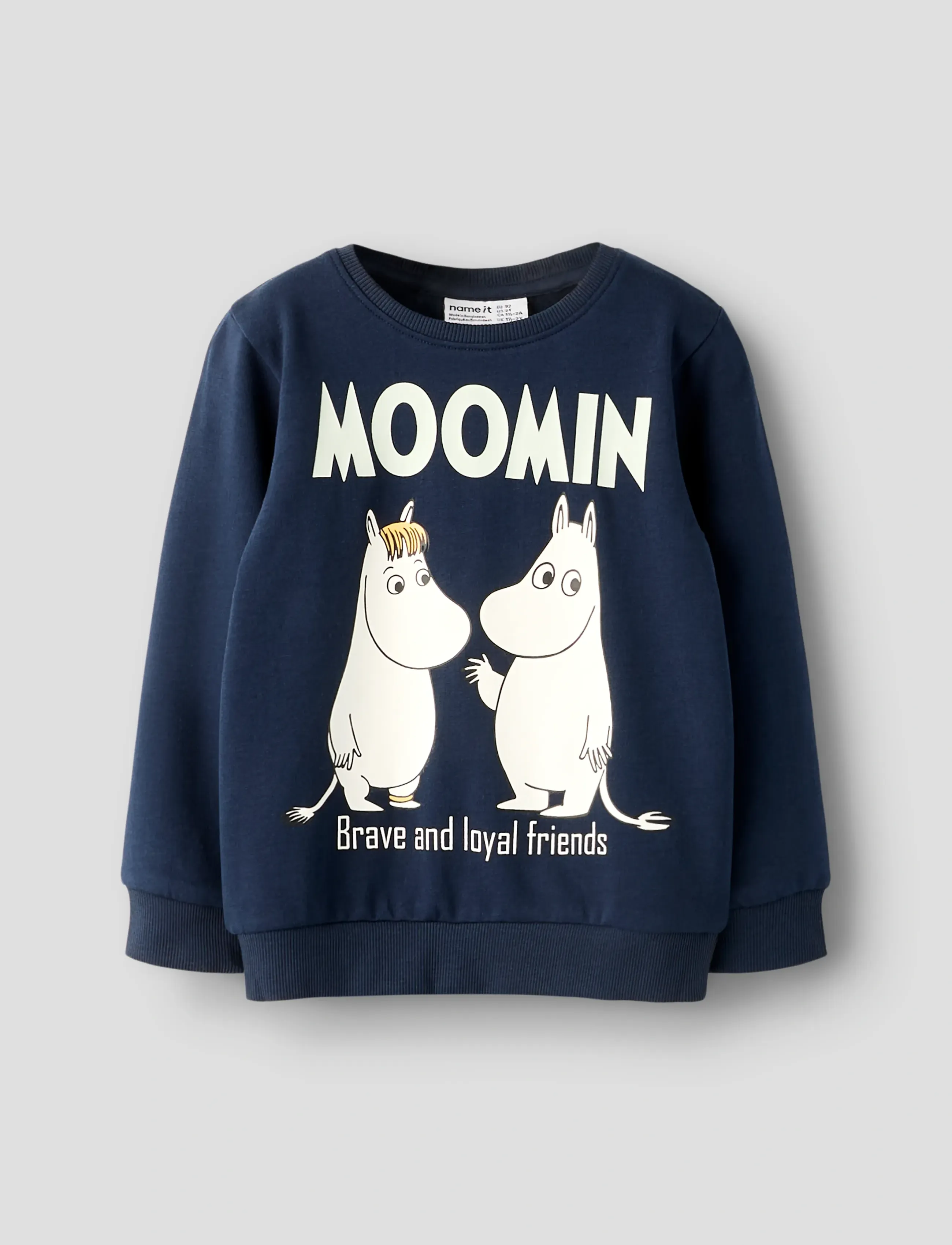 name it NMNSLOLI MOOMIN SWEAT BRU VDE - Sweatshirts - NAVY BLAZER / navy