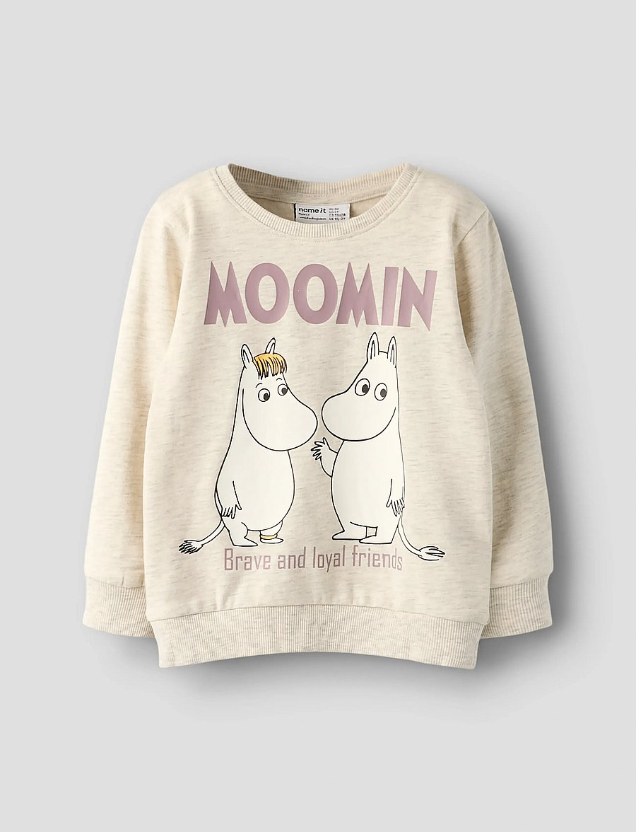 name it - NMNSLOLI MOOMIN SWEAT BRU VDE - sweatshirts - peyote melange - 0