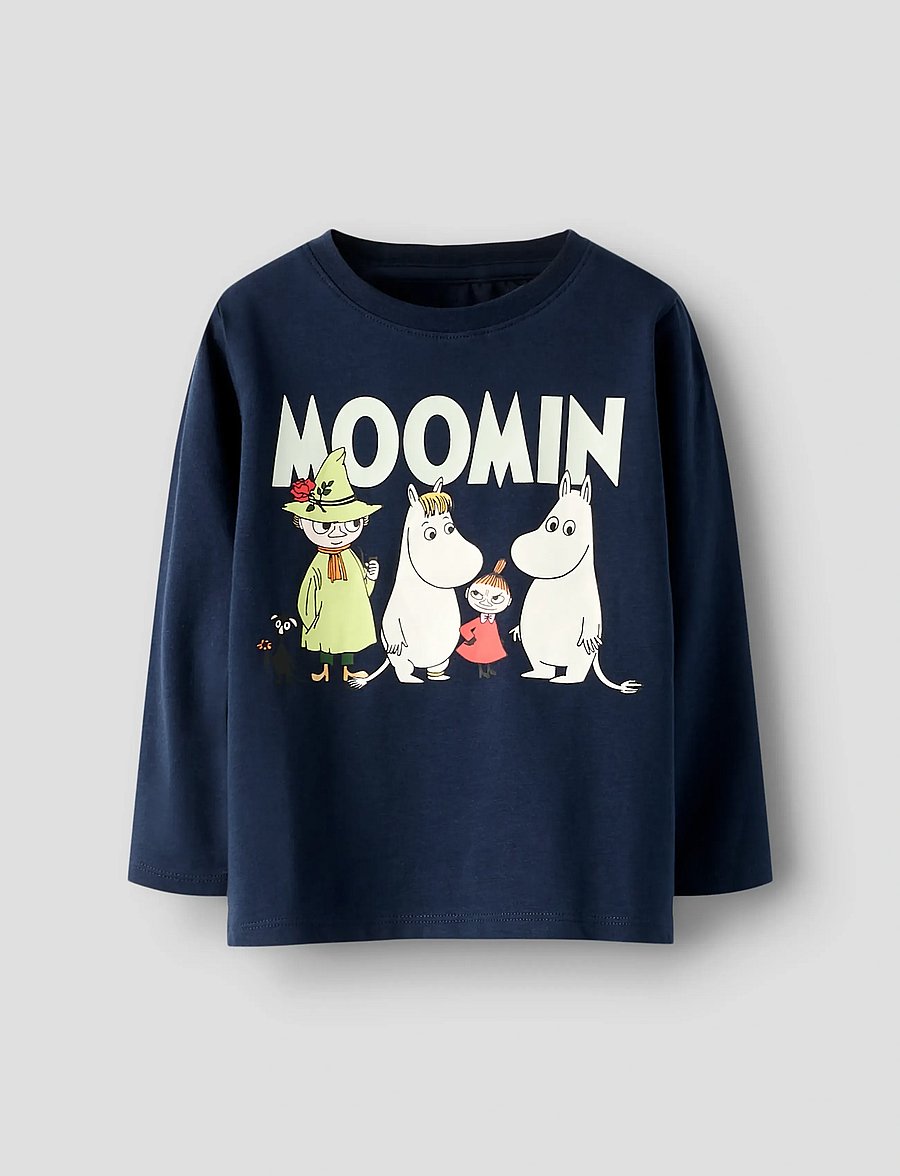 name it - NMNSLOV MOOMIN LS TOP VDE - langärmelig - navy blazer - 0