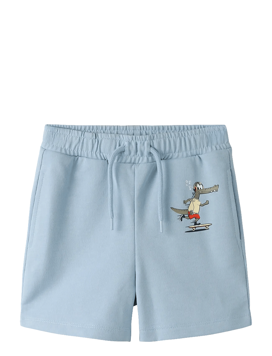 name it - NMMVALEXANDER NREG SWEAT SHORTS UNB - mjukisshorts - blue fog - 0