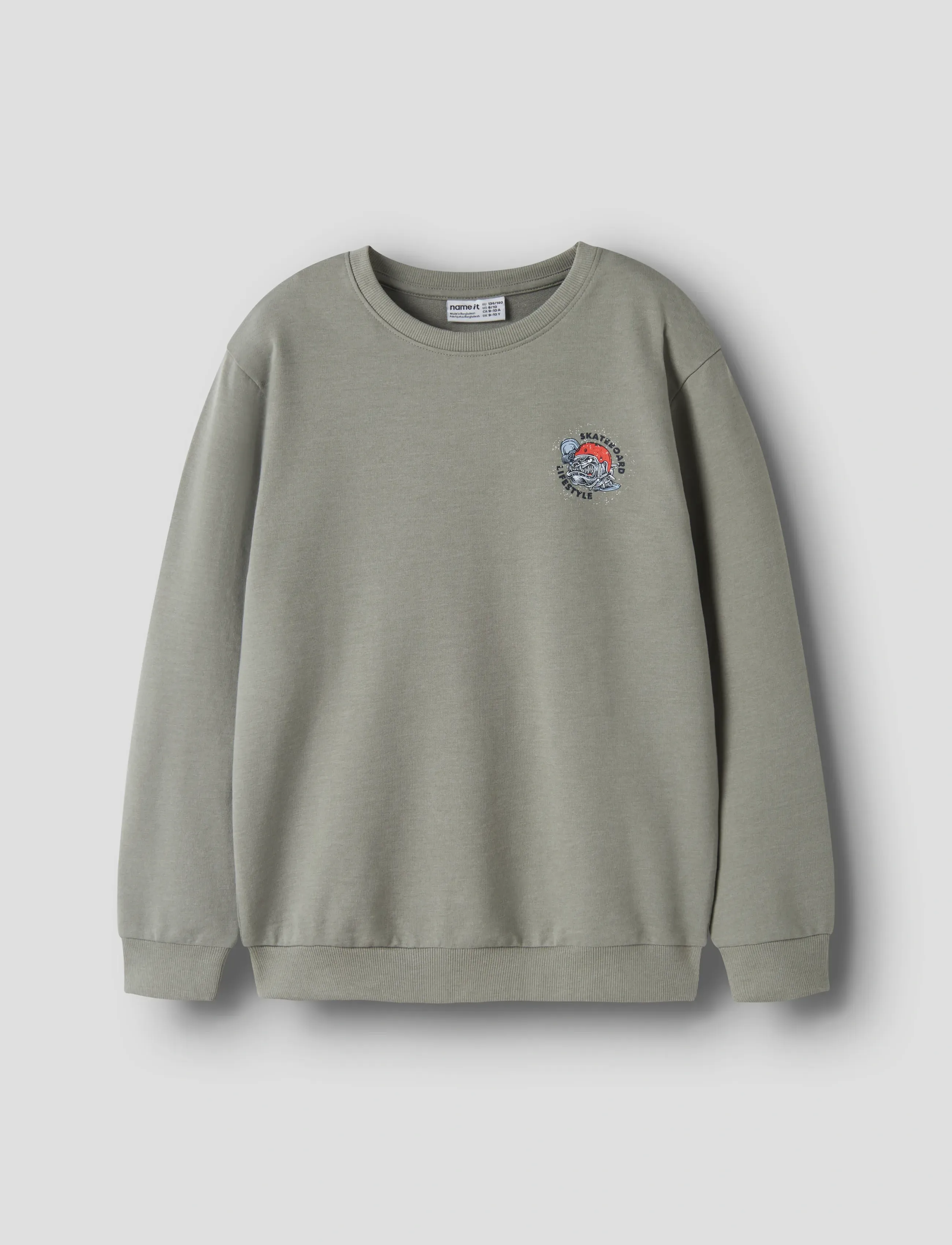 name it NKMVALEXANDER LS NREG SWEAT UNB - Overdele - SHADOW / khaki/green