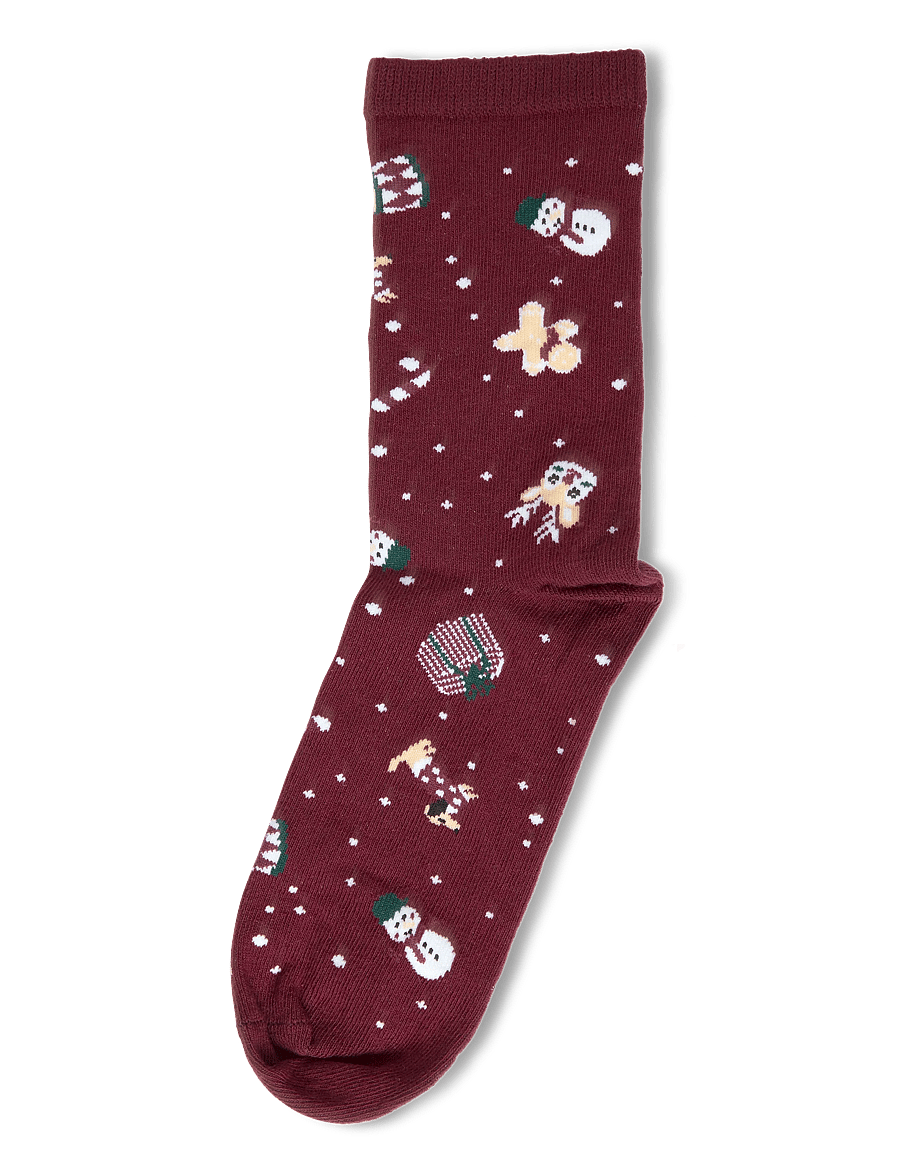 name it - NKNVISMAS SOCK - strømper - burgundy - 0