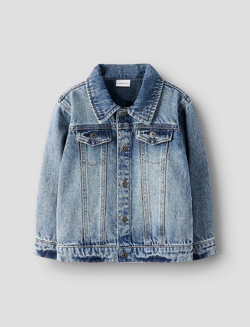 name it - NMMNICK LS DNM JACKET 3148-XS D - jeansjackor - medium blue denim - 0