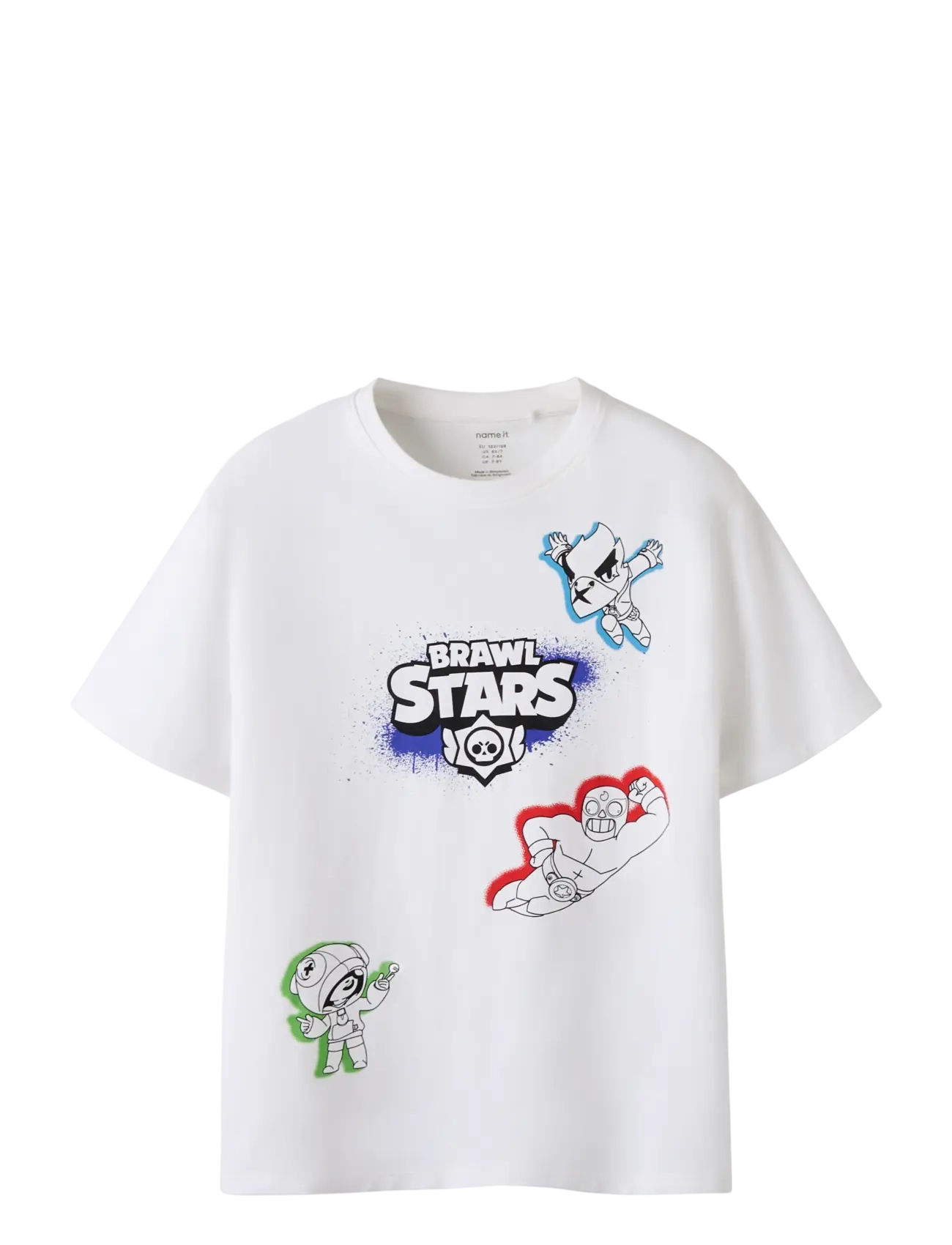 NAME IT Nkmevere Brwlst Nreg Ss Oberteil Noos Bfu Weiß - 134-140 - Kinder