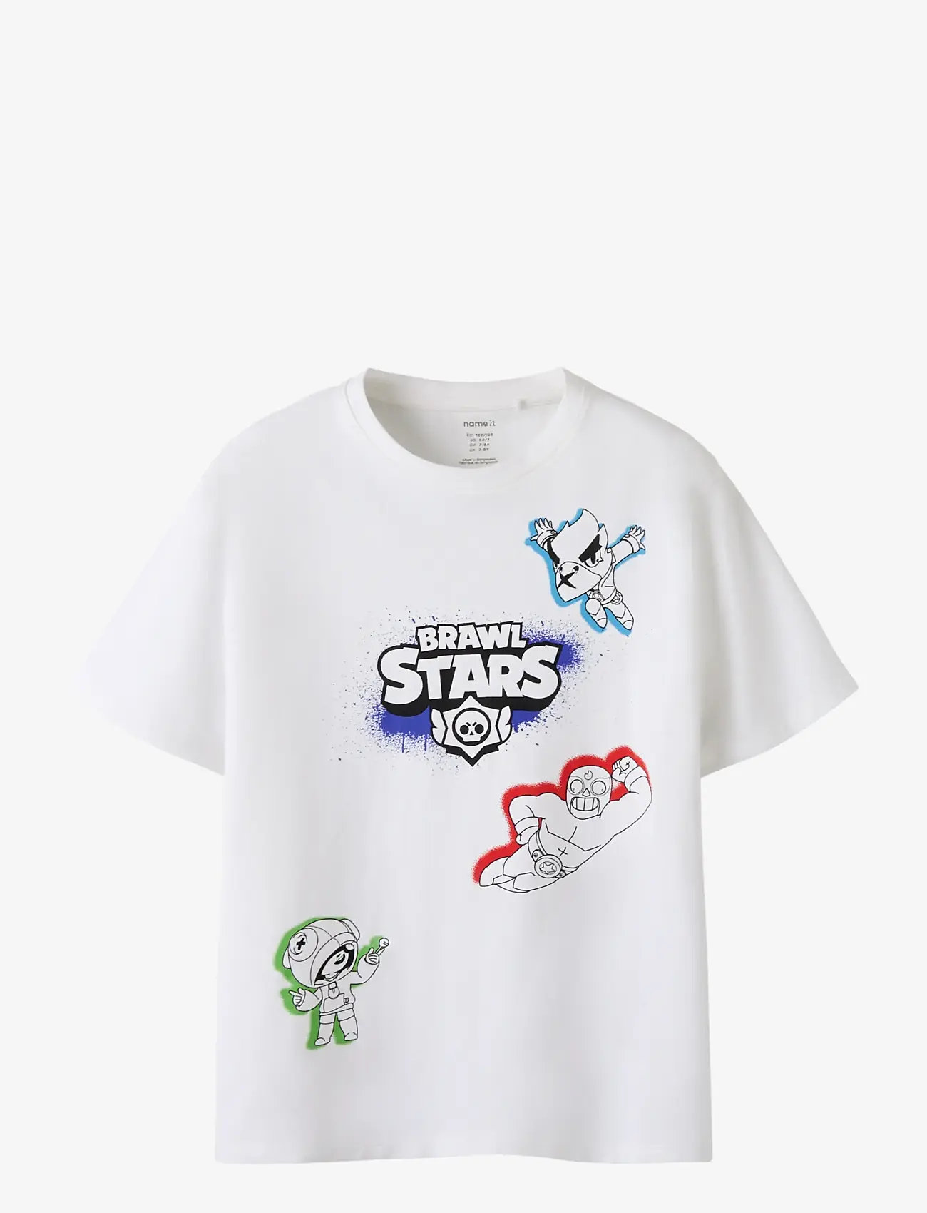 name it - NKMEVERE BRWLST NREG SS TOP NOOS BFU - kortærmede t-shirts - bright white - 0