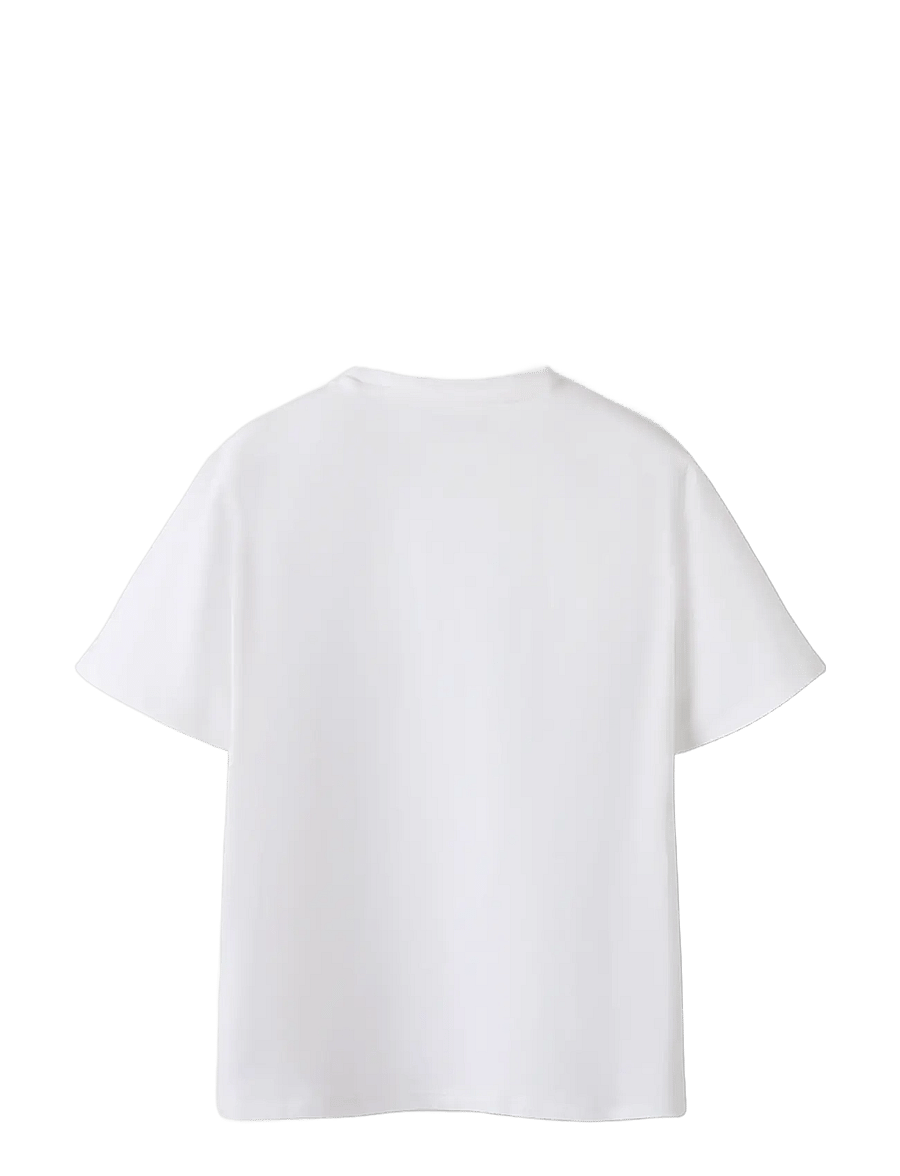 name it - NKMEVERE BRWLST NREG SS TOP NOOS BFU - kortermede t-skjorter - bright white - 1