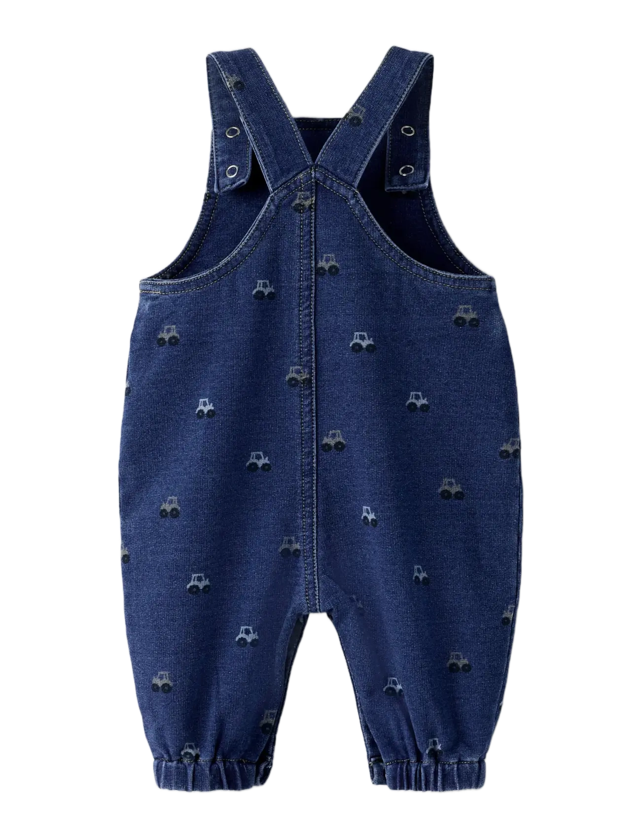 name it - NBMBARREL R AOP SWE DNM OVERALL 2366-TR - jumpsuits - dark blue denim - 1