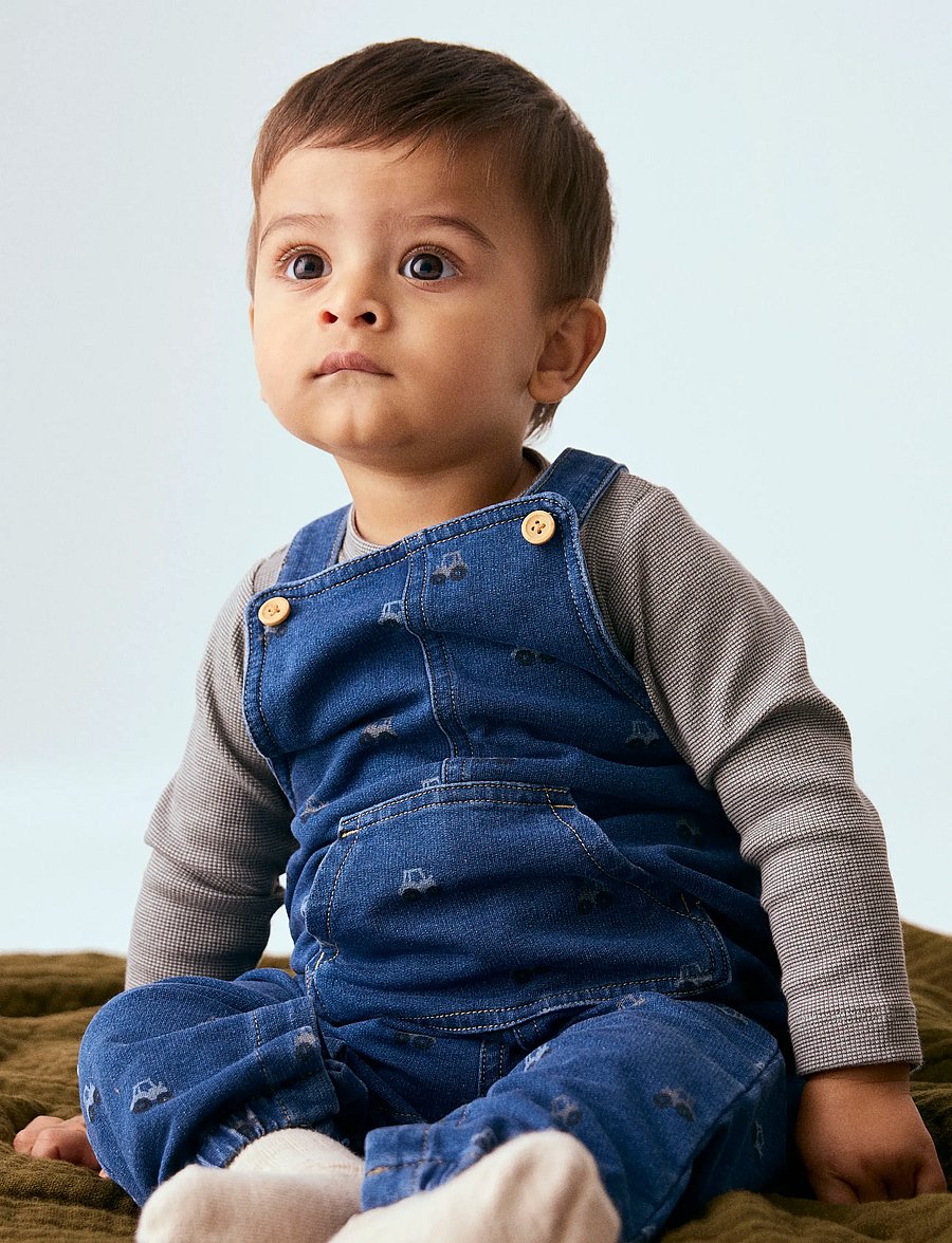 name it - NBMBARREL R AOP SWE DNM OVERALL 2366-TR - jumpsuits - dark blue denim - 2