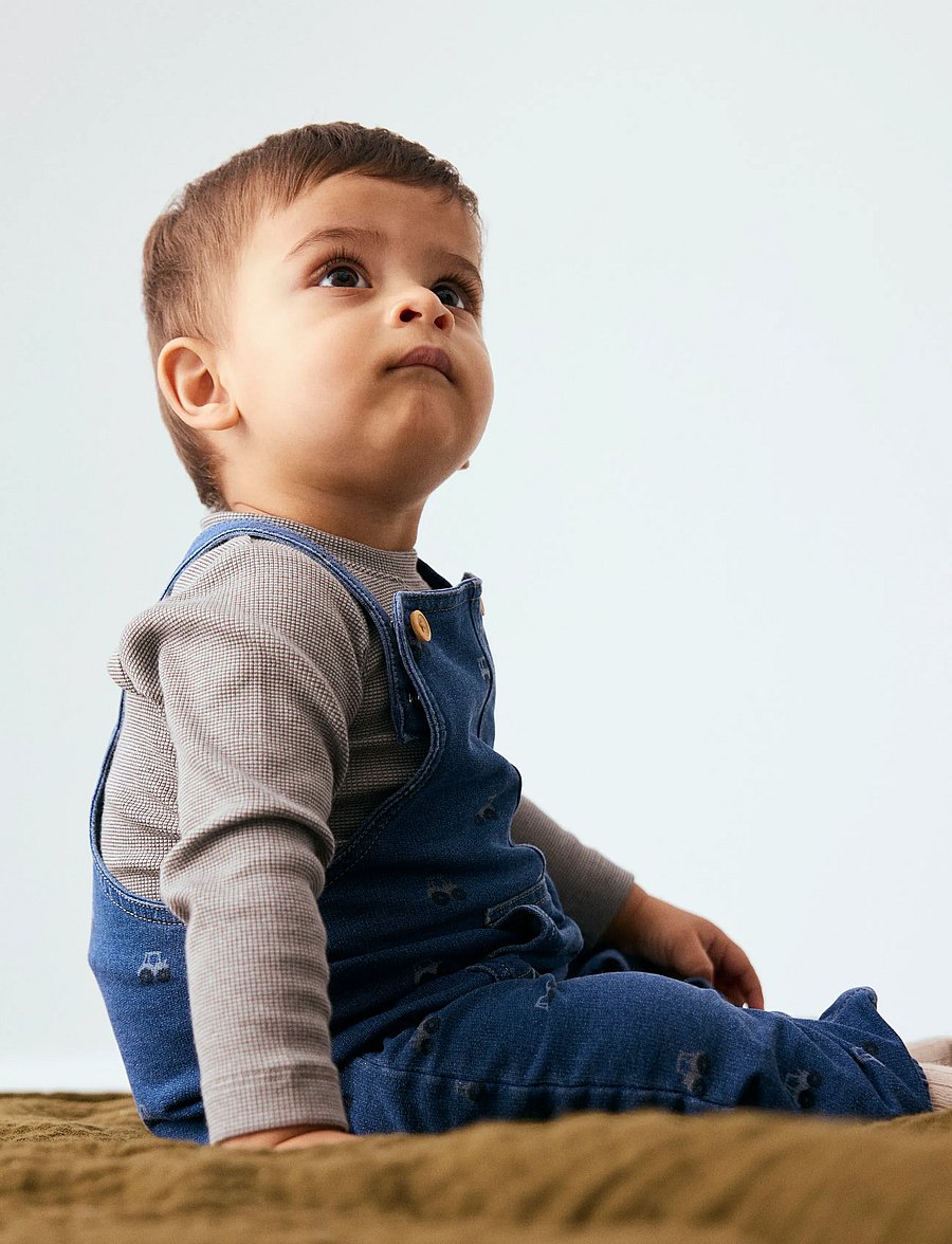name it - NBMBARREL R AOP SWE DNM OVERALL 2366-TR - jumpsuits - dark blue denim - 3