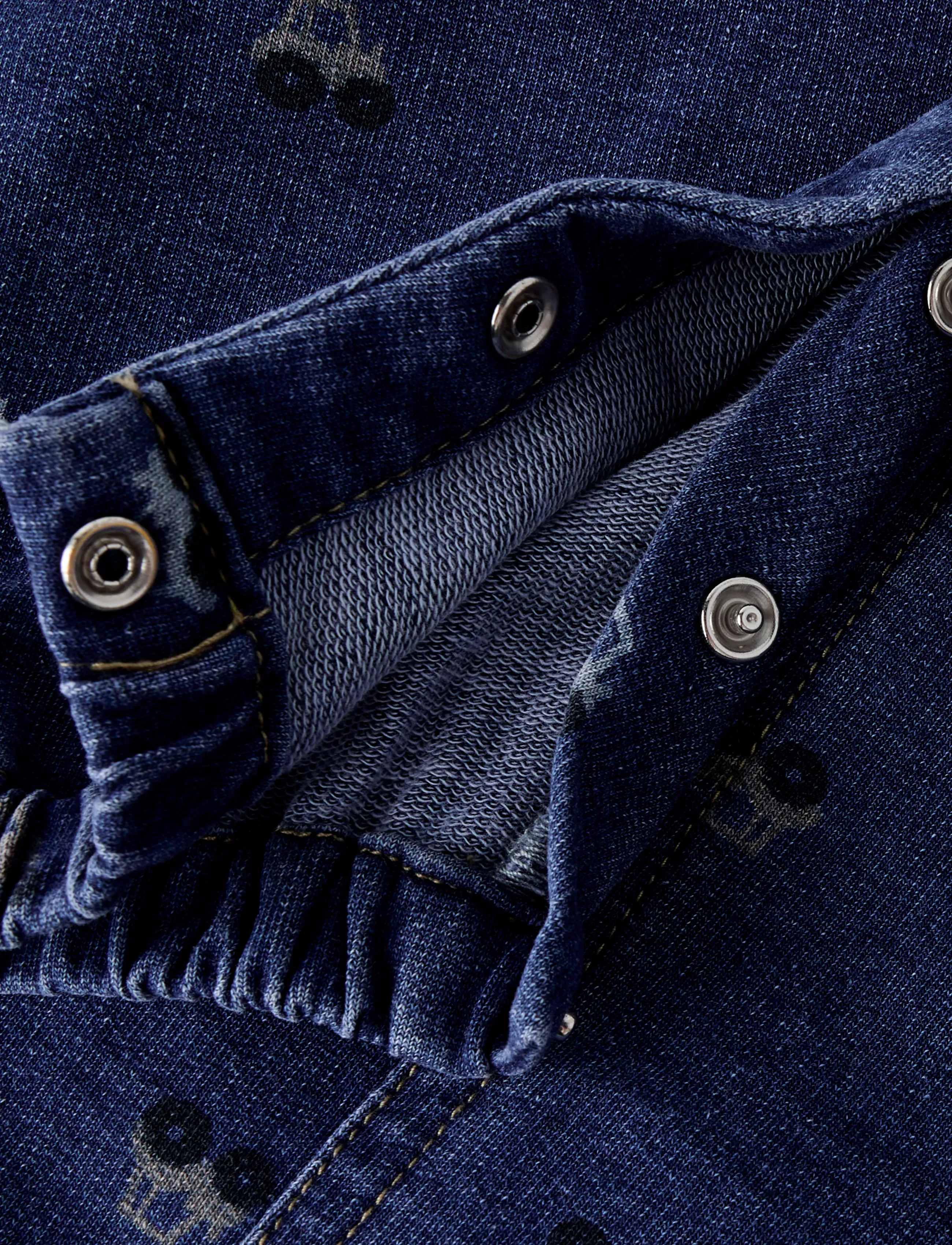 name it - NBMBARREL R AOP SWE DNM OVERALL 2366-TR - jumpsuits - dark blue denim - 5