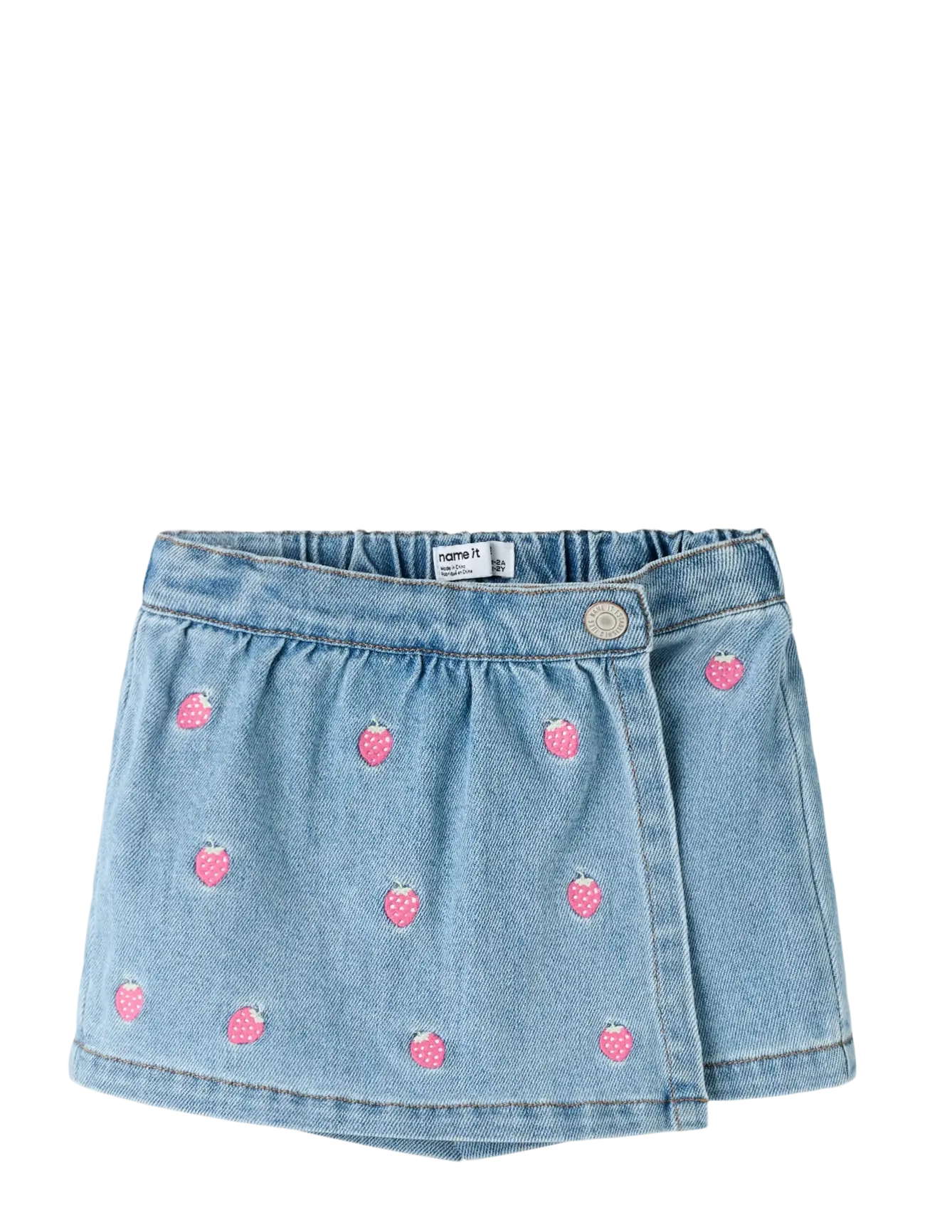 name it Nmfdiana Dnm Emb Skort 6202-Iz J, 116, Blue, Nederdele > Skorts, Børn