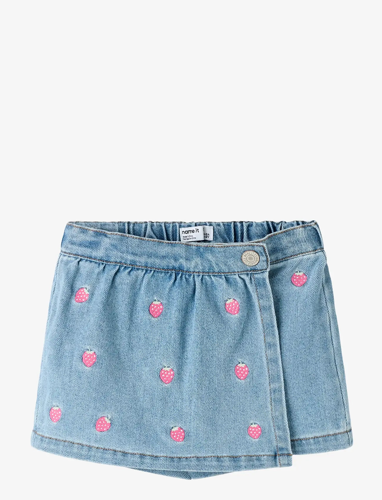 name it - NMFDIANA DNM EMB SKORT 6202-IZ J - skorts - light blue denim - 0