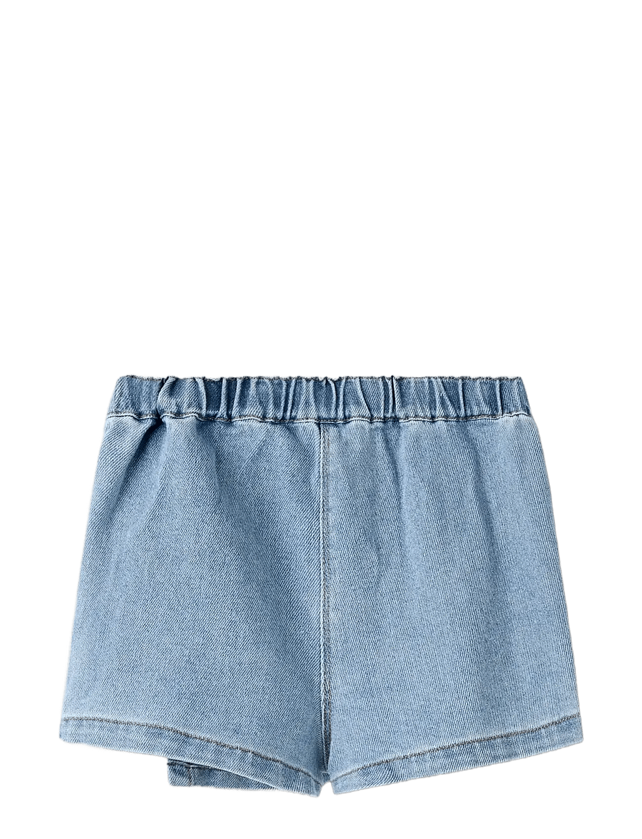 name it - NMFDIANA DNM EMB SKORT 6202-IZ J - byxkjolar - light blue denim - 1