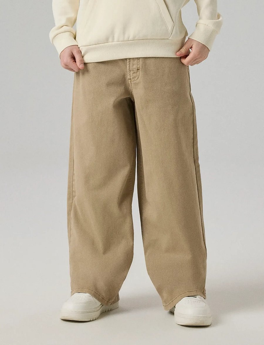 name it - NKMBEN X-SKATER TWI PANT 5170-TW NOOS - alt laienevad teksad - chinchilla - 3