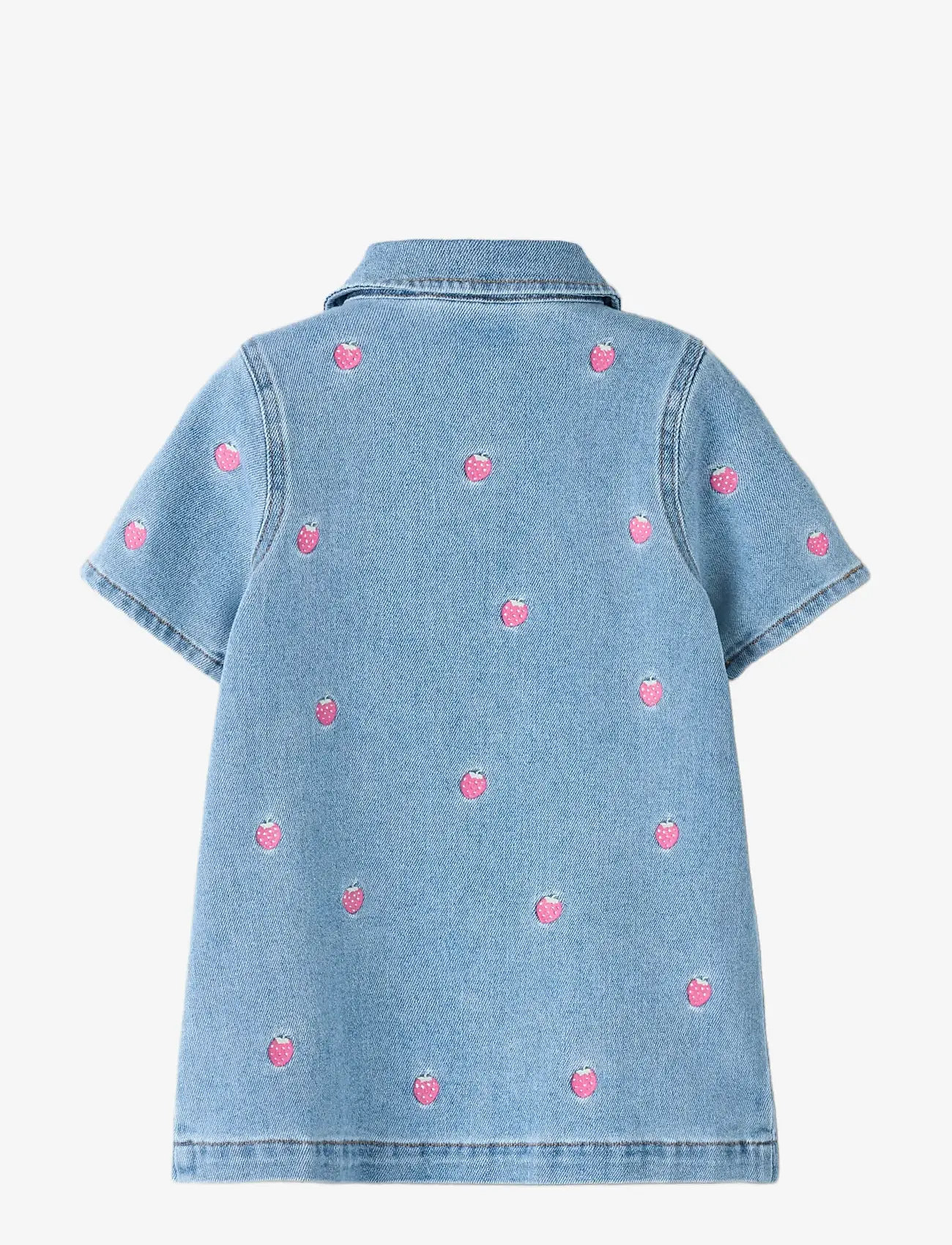 name it - NMFLAILA SS EMB DRESS 6202-IZ - kortærmede babykjoler - light blue denim - 1