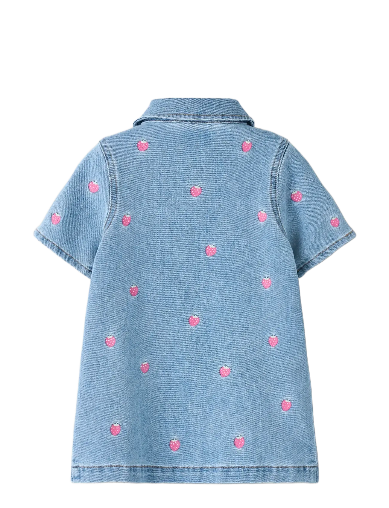 name it - NMFLAILA SS EMB DRESS 6202-IZ - mazuļu kleitas ar īsām piedurknēm - light blue denim - 1