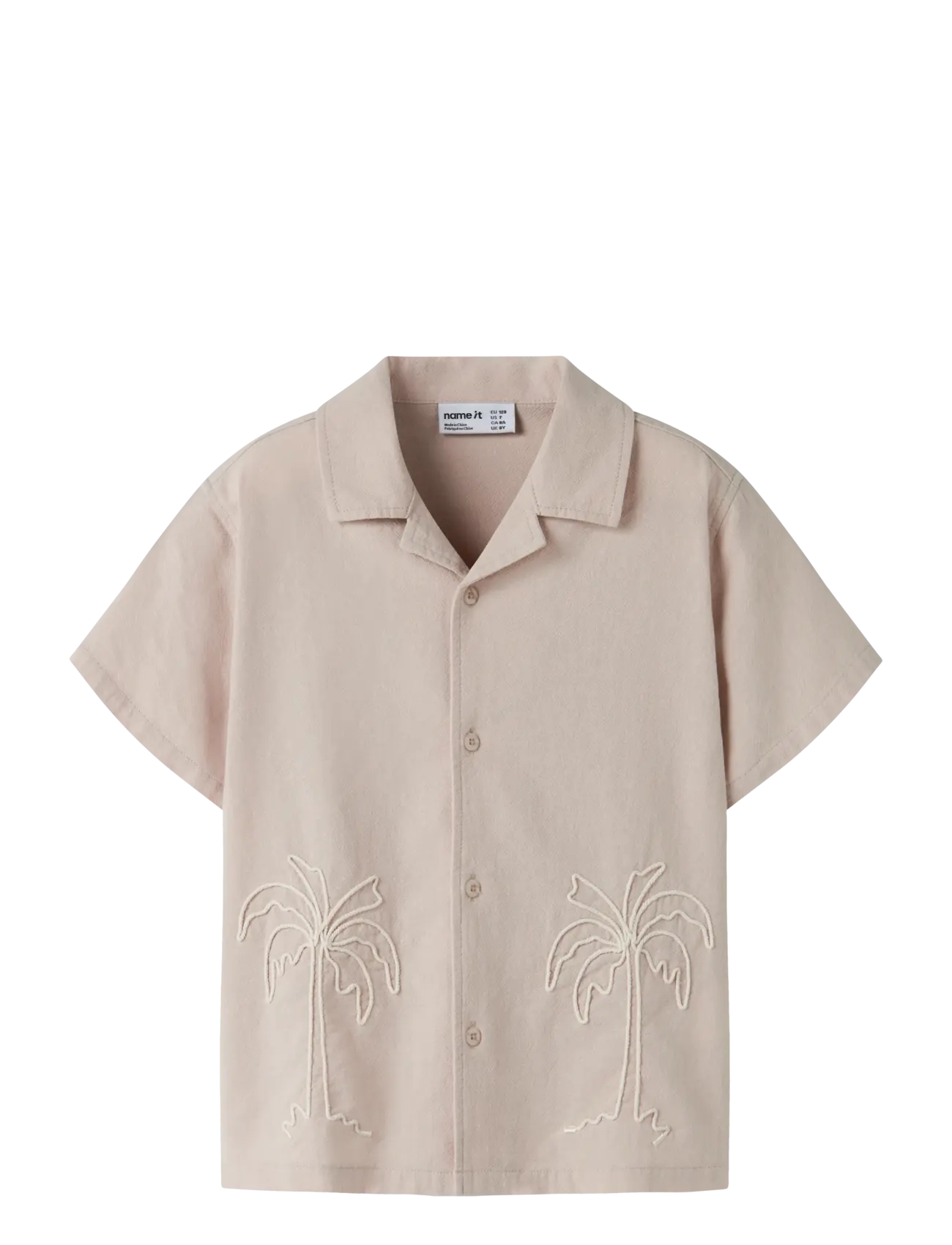 name it NKMHOLTI SS NREG SHIRT - Kinder 98-134 - CHATEAU GRAY / cream