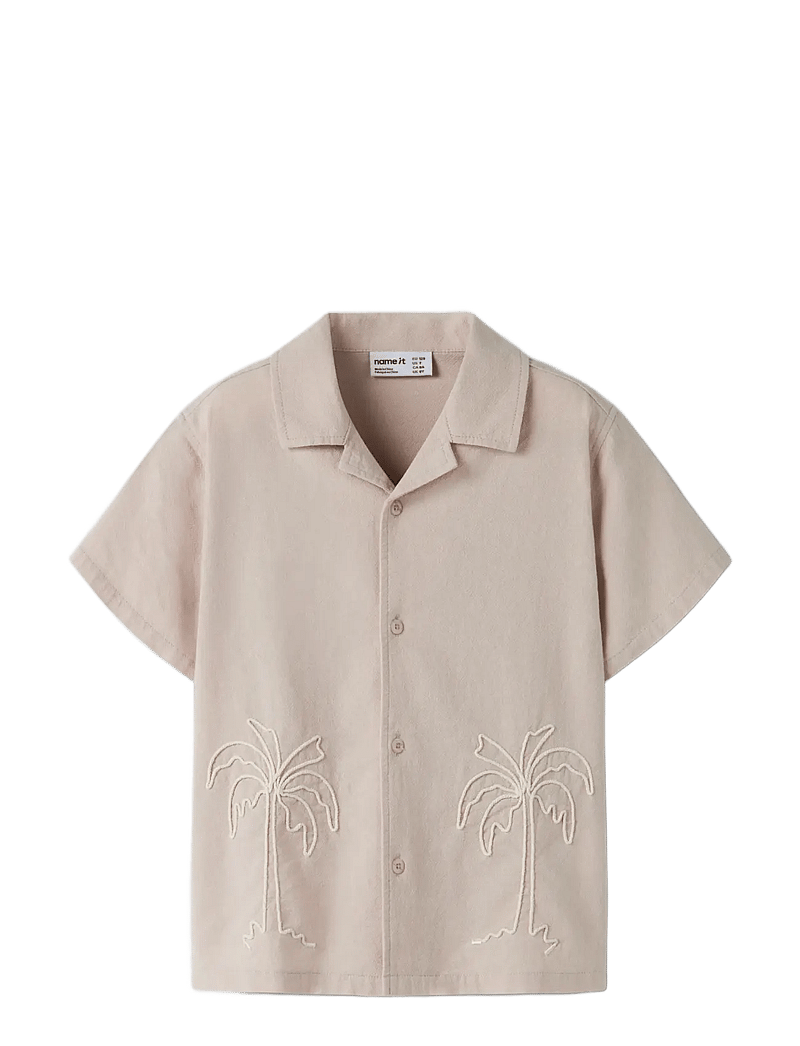 name it - NKMHOLTI SS NREG SHIRT - kortærmede skjorter - chateau gray - 2