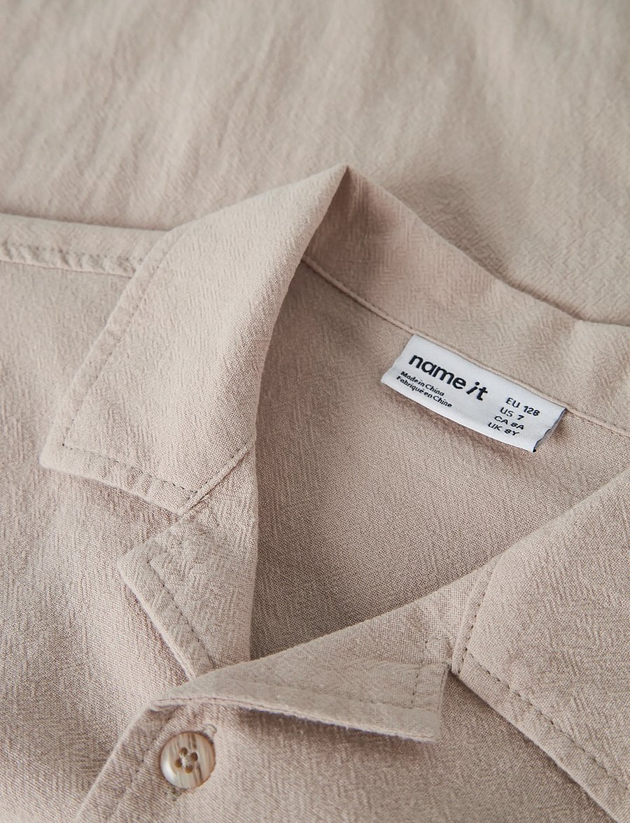name it - NKMHOLTI SS NREG SHIRT - kurzärmlige hemden - chateau gray - 5