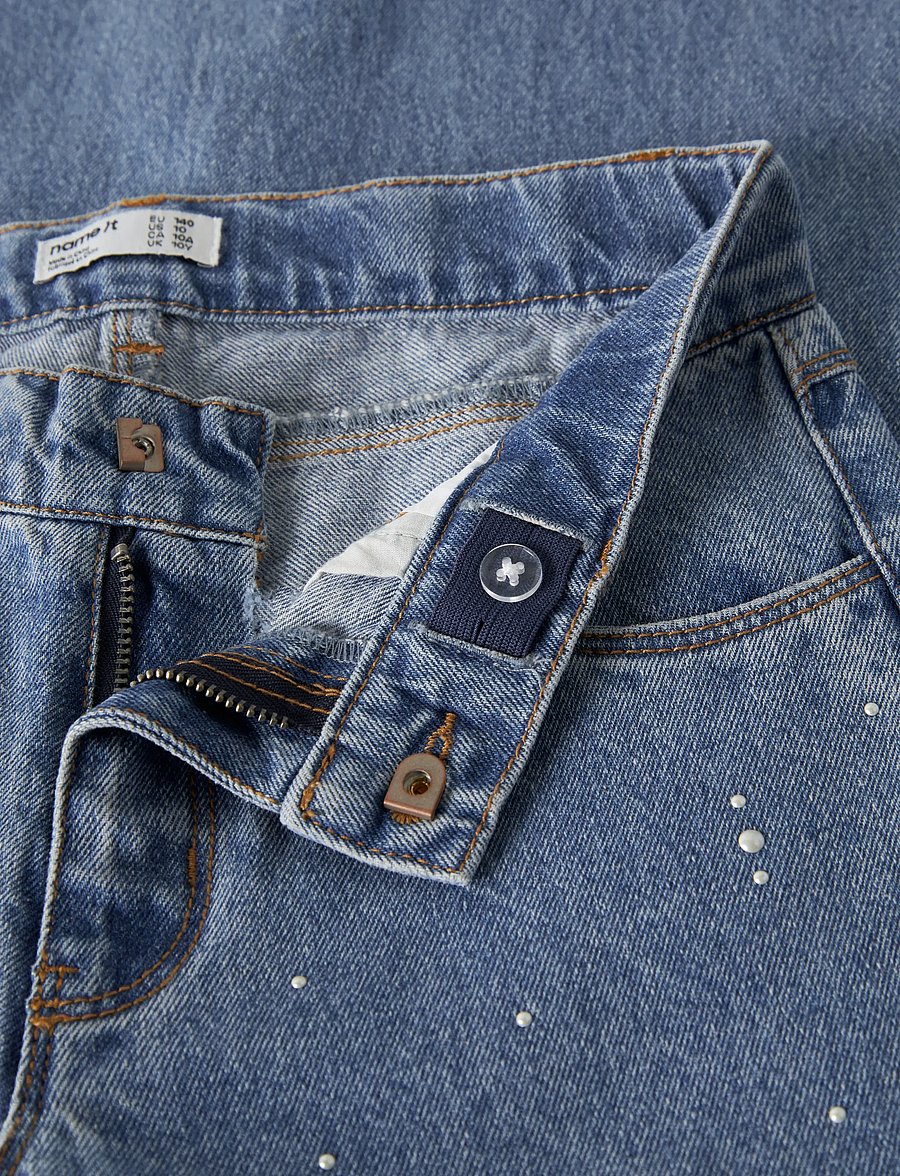 name it - NKFROSE WIDE DECOR JEANS 4760-IM - medium blue denim - 4