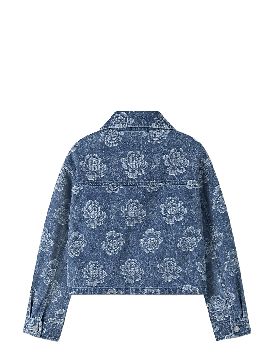 name it - NKFJULIA JACQUARD DNM JACKET 4810-JA - jeansjacken - medium blue denim - 1